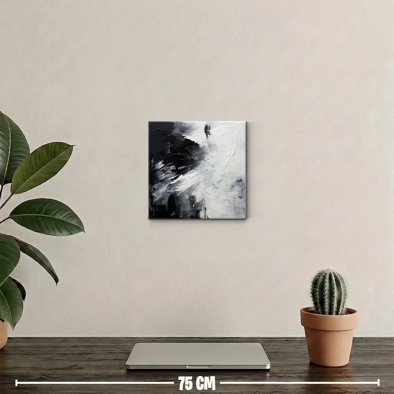 Cuadro decorativo en tonos neutros con textura abstracta — miniatura 2