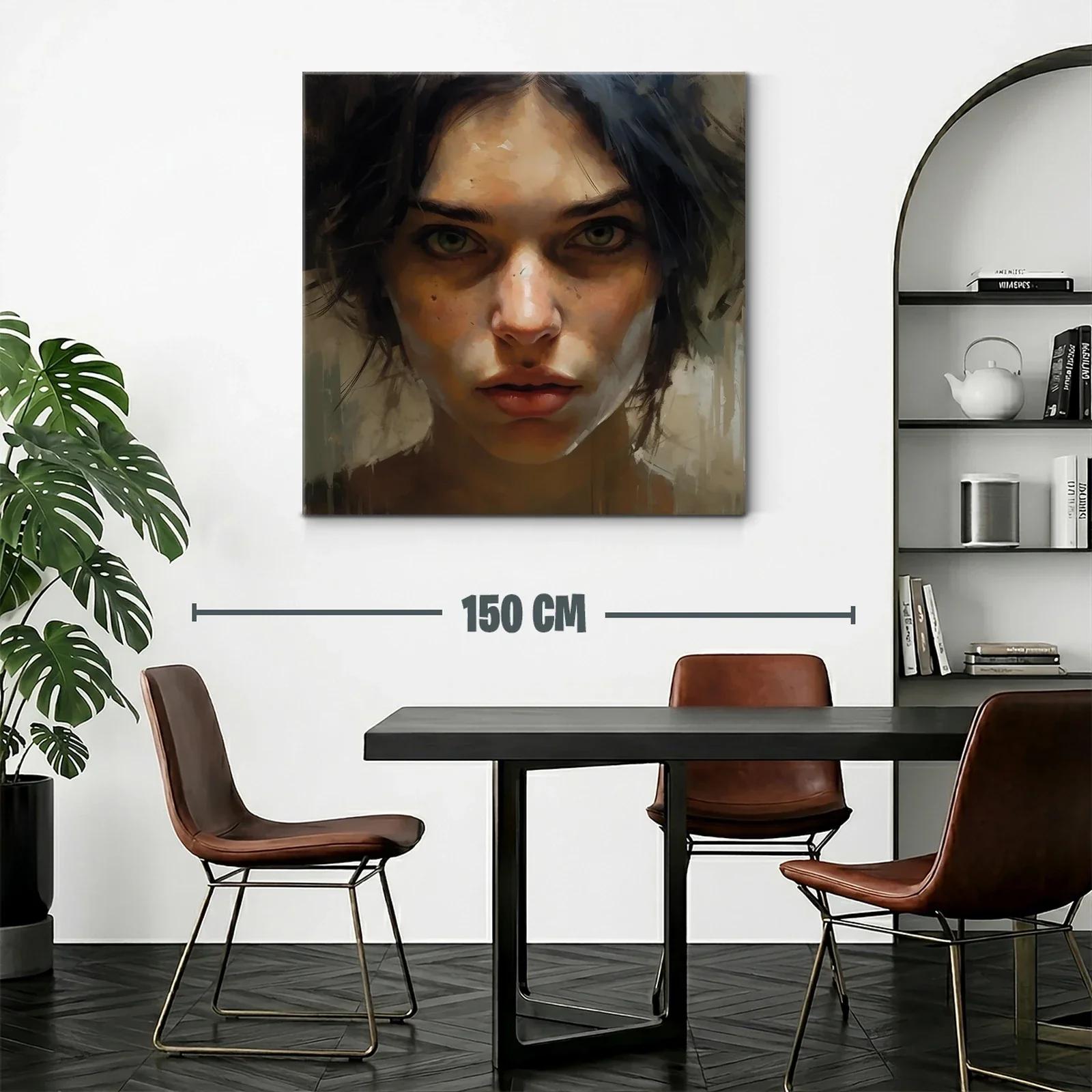 Retrato femenino intenso con tonos cálidos y expresivos — miniatura 2