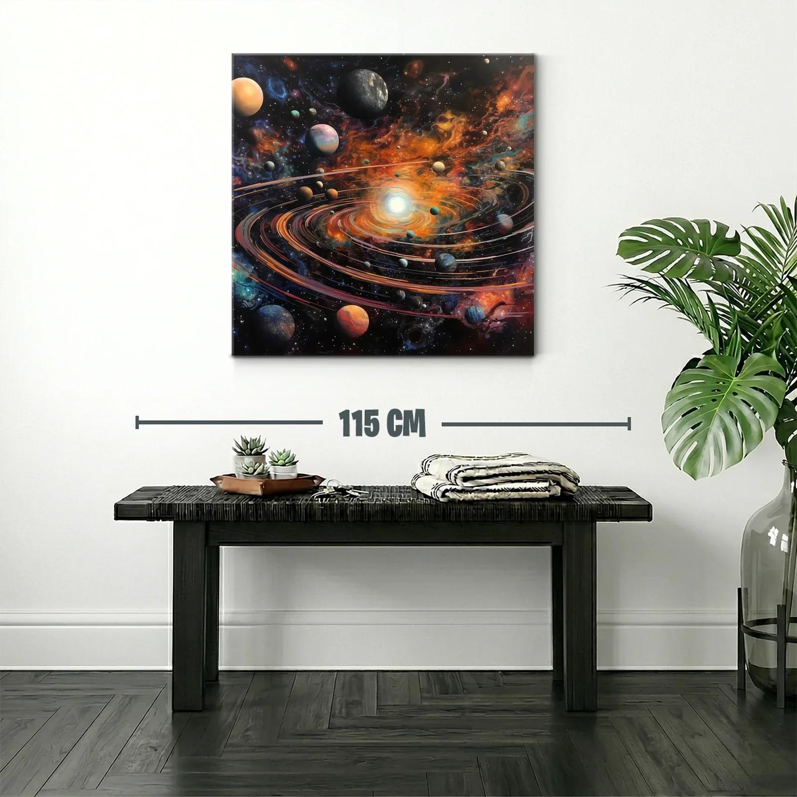 Universo dinámico con planetas y galaxias en movimiento — miniatura 2