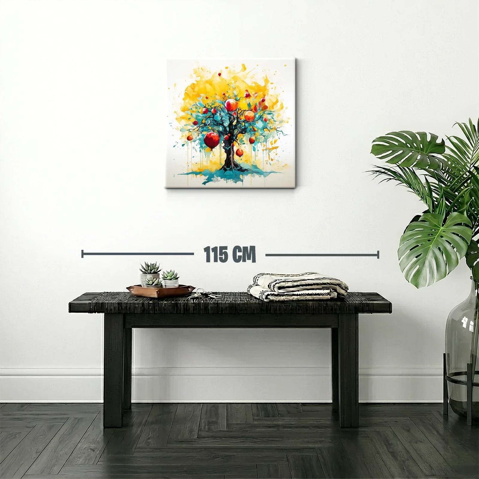 Árbol vibrante con frutos en tonos cálidos y frescos — miniatura 2