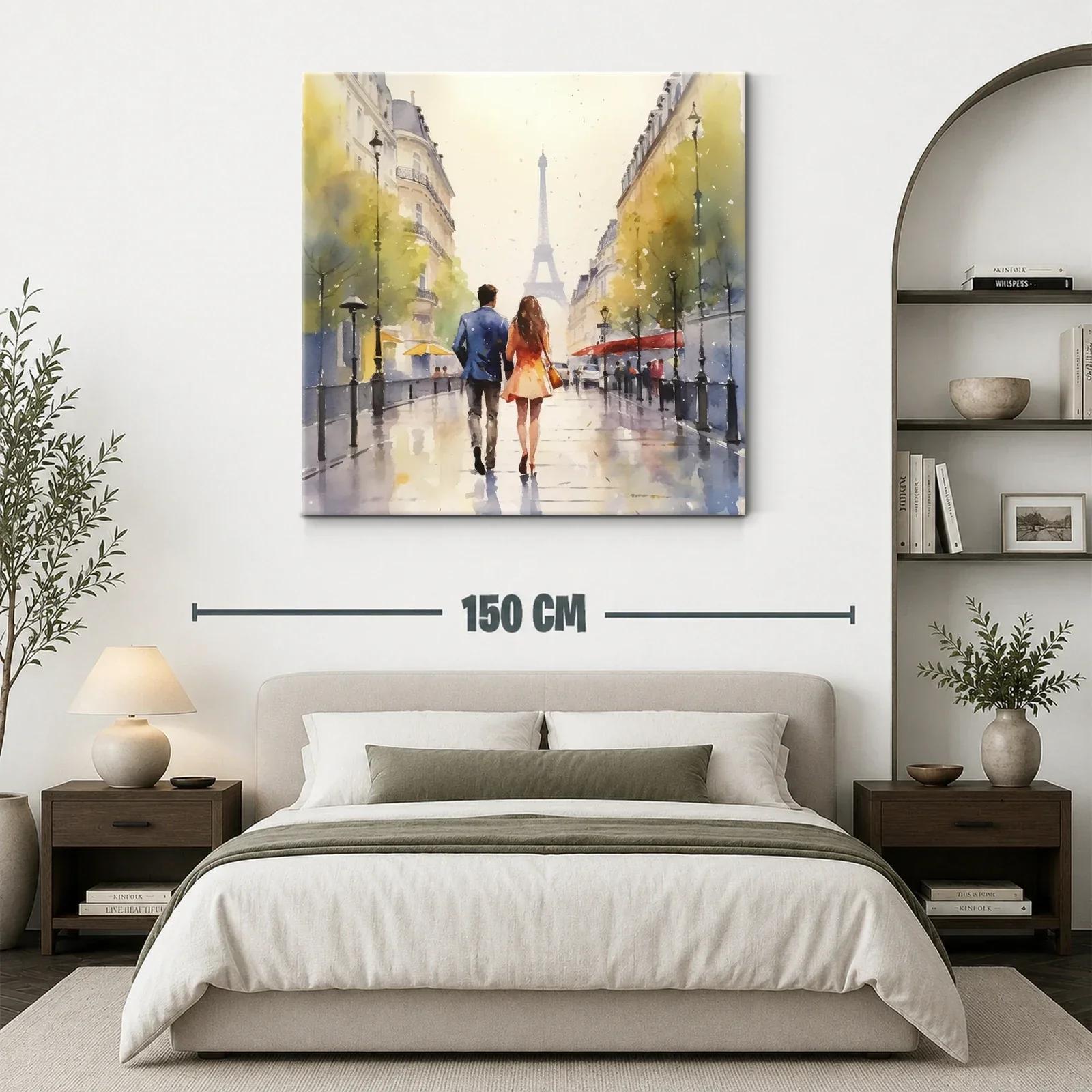 Romántico paseo en París con vista a la Torre Eiffel — miniatura 3