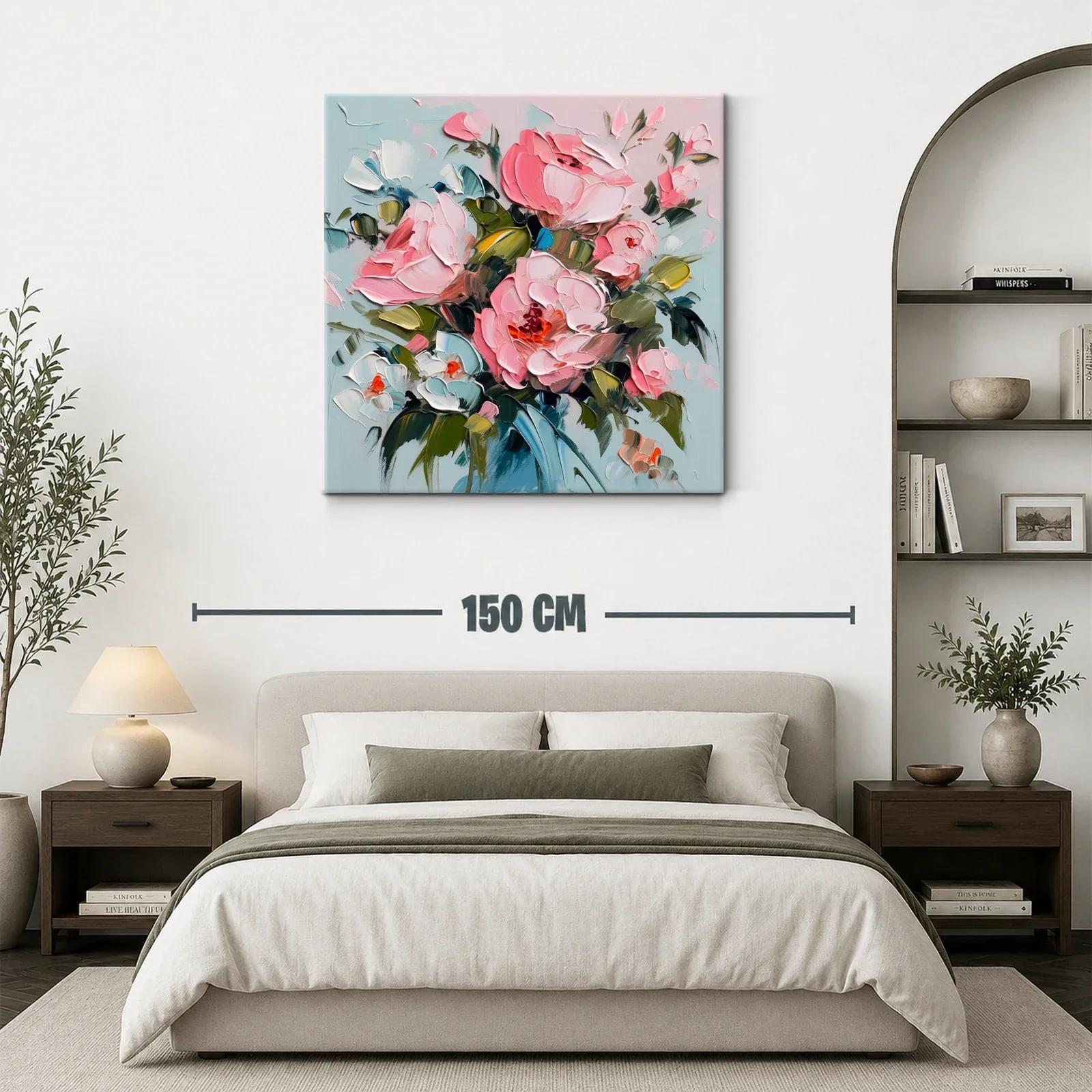 Ramo de flores en tonos rosa y blanco vibrantes — miniatura 3