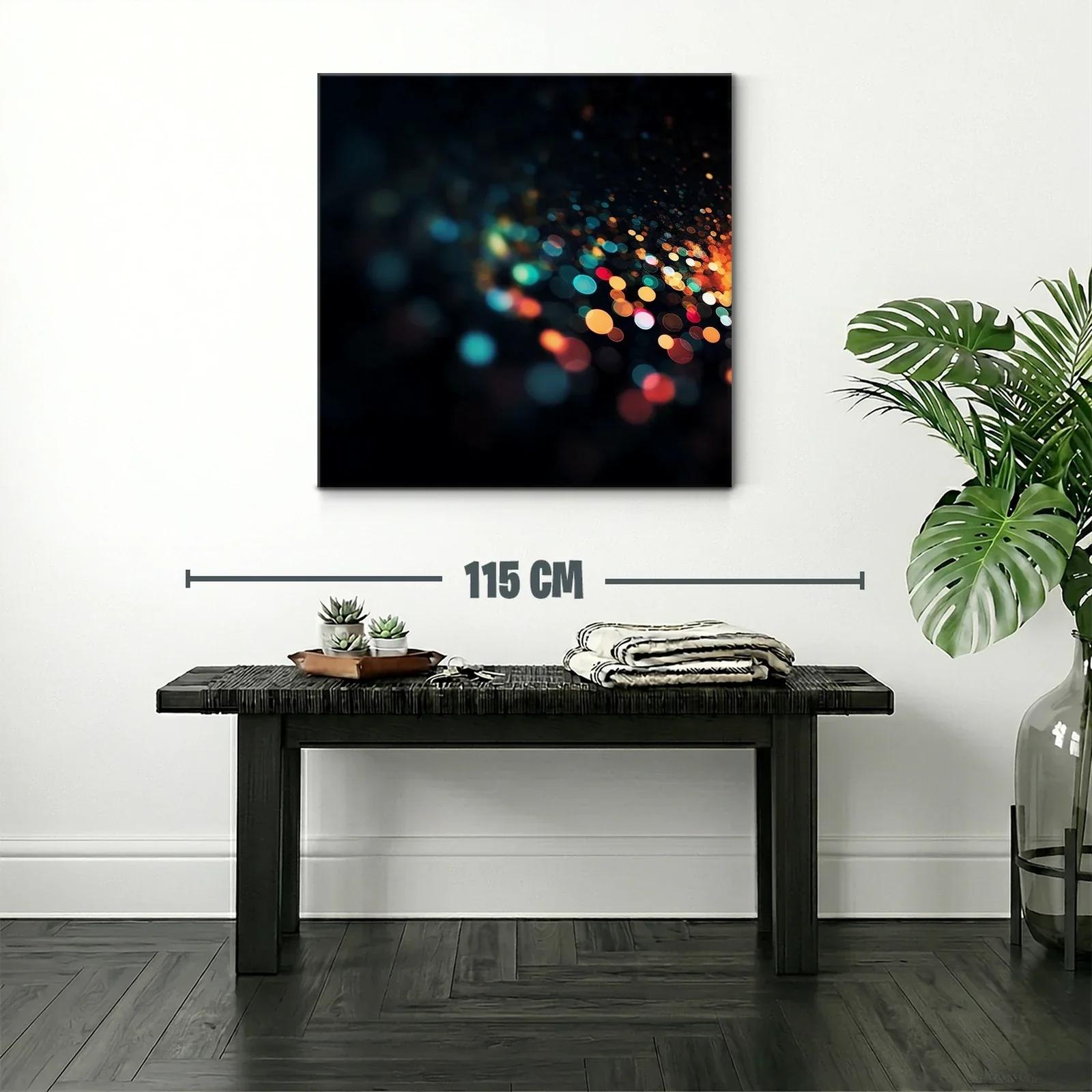 Cuadro abstracto con luces difusas en tonos brillantes — miniatura 2