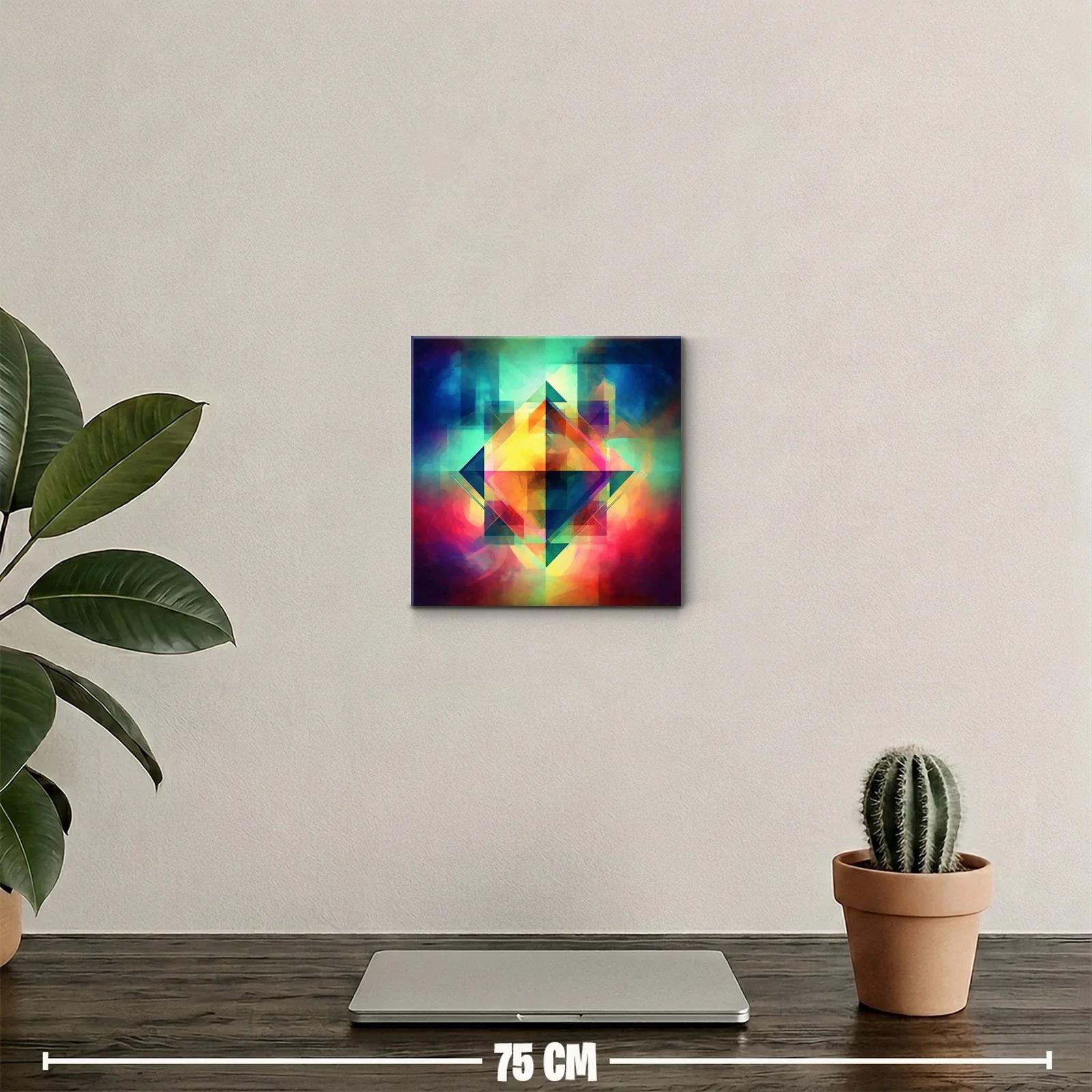 Arte geométrico vibrante con intensos colores contrastantes — miniatura 2