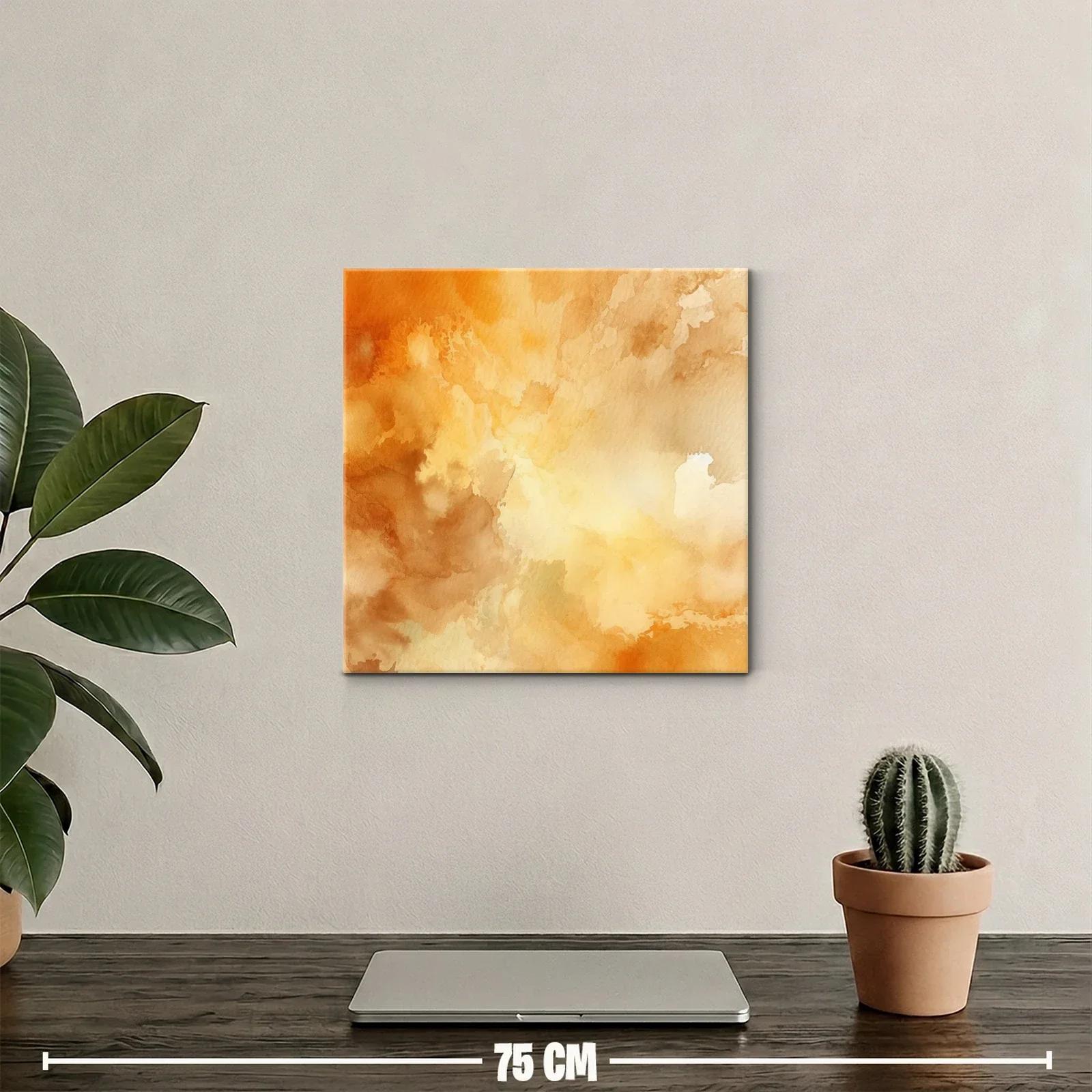 Cuadro abstracto en tonos cálidos para ambientes acogedores — miniatura 2