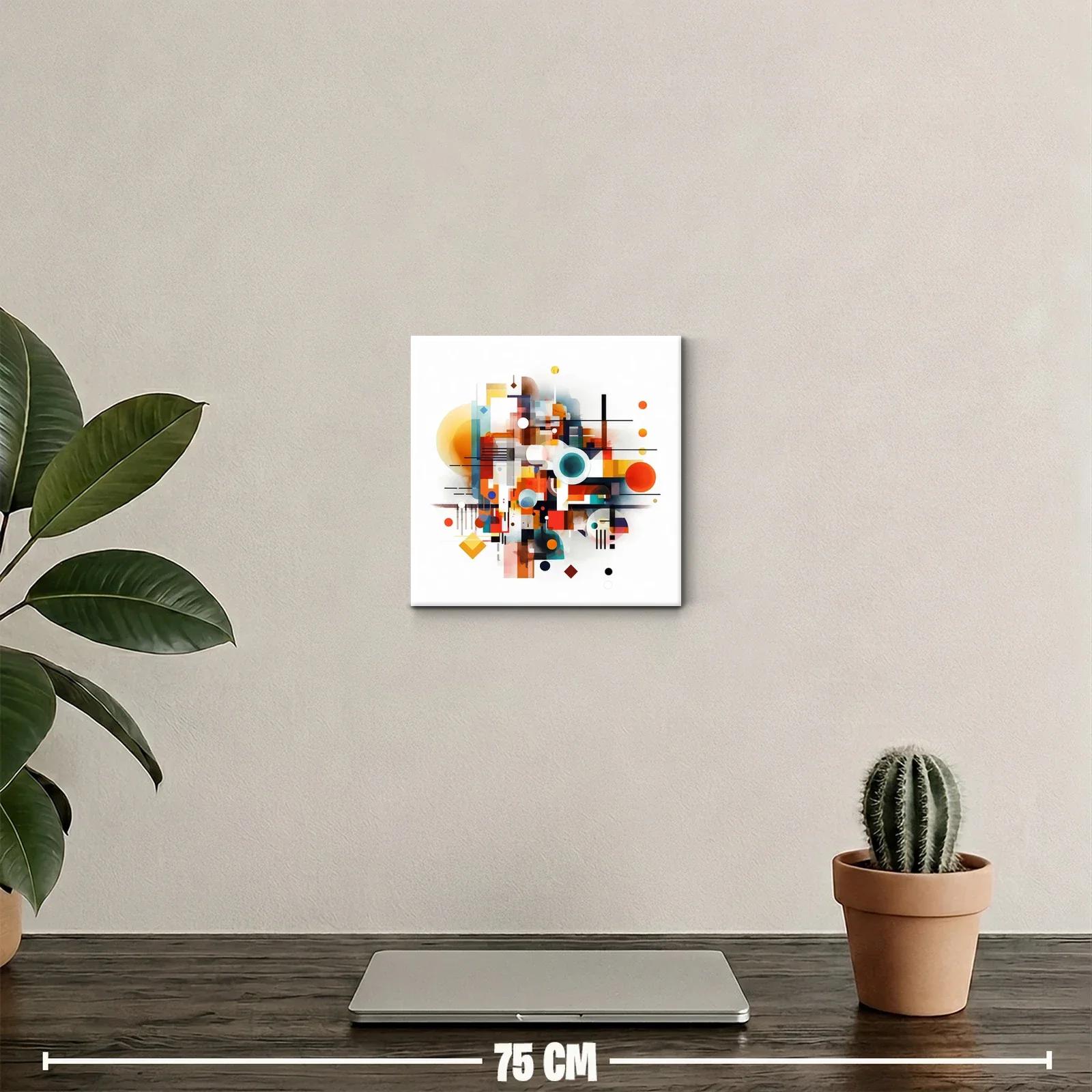 Composición abstracta con formas geométricas y colores vibrantes — miniatura 2