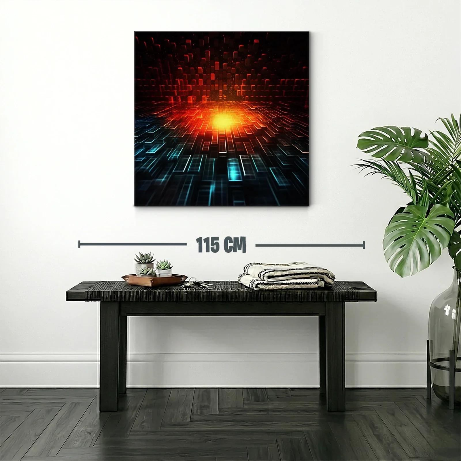 Impactante obra de arte digital con luz y geometría vibrante — miniatura 2
