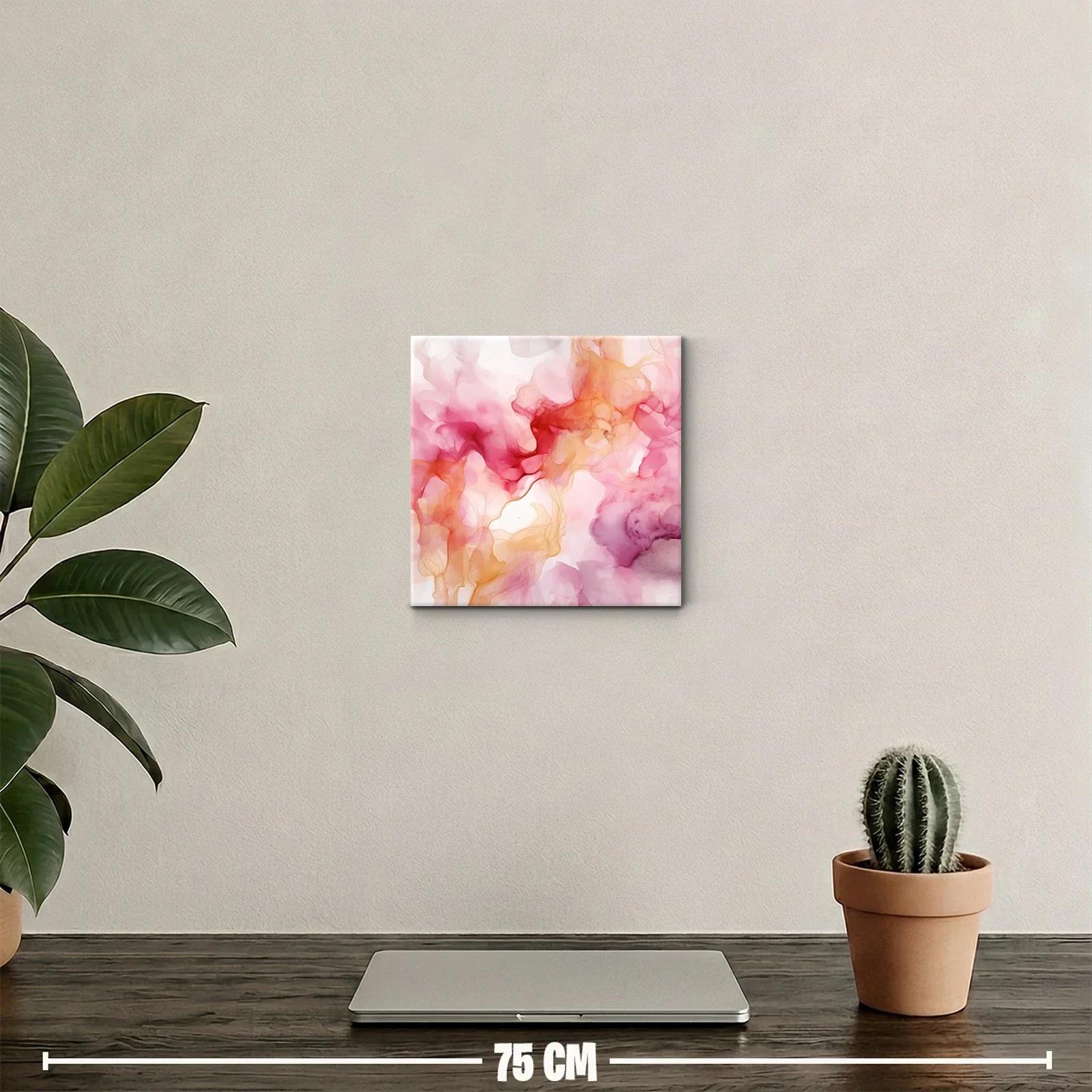 Cuadro decorativo con elegantes tonos rosas y naranjas — miniatura 2