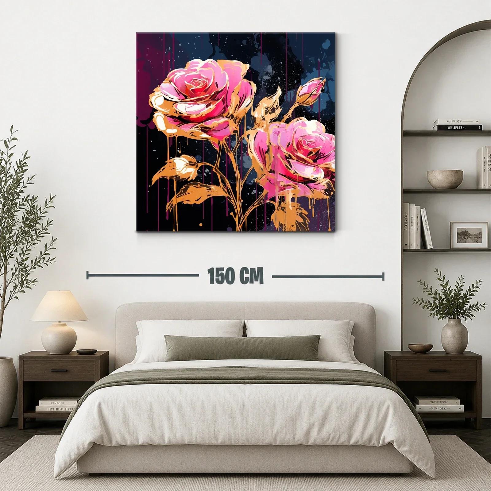 Rosas vibrantes en tonos dorados y rosas intensos — miniatura 3