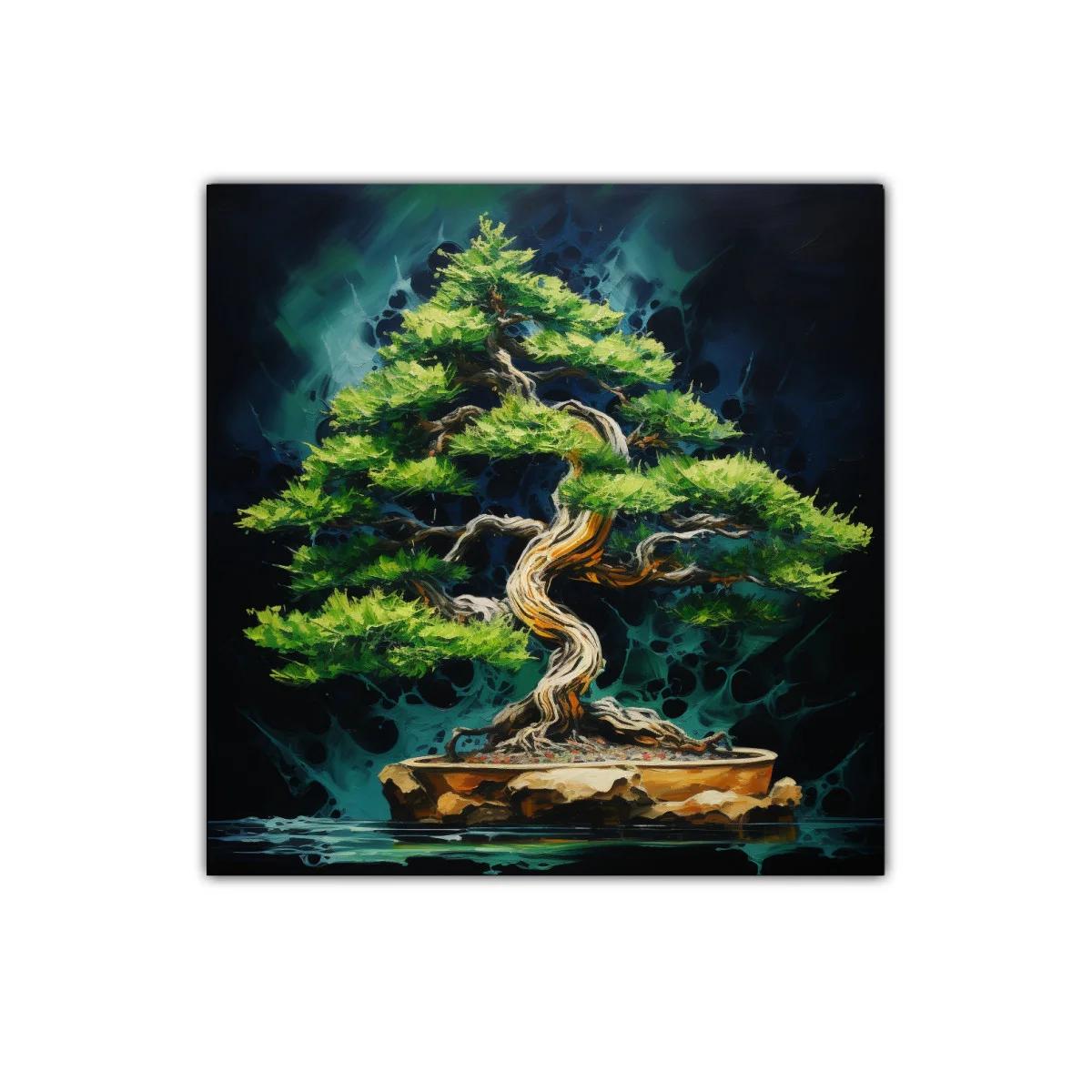 Elegancia natural de un bonsái en vibrante contraste — miniatura 1