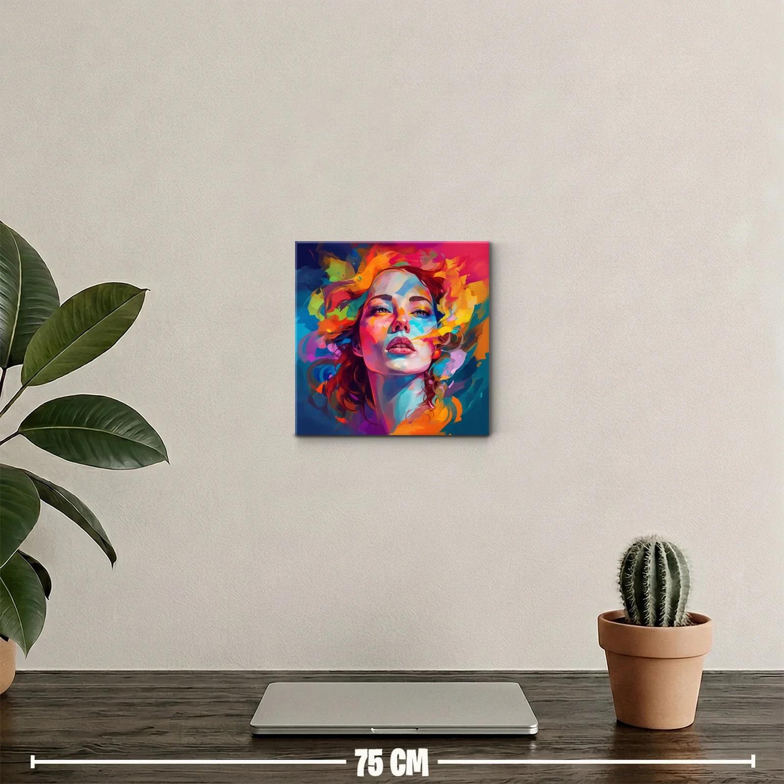 Retrato femenino vibrante con explosión de color — miniatura 2