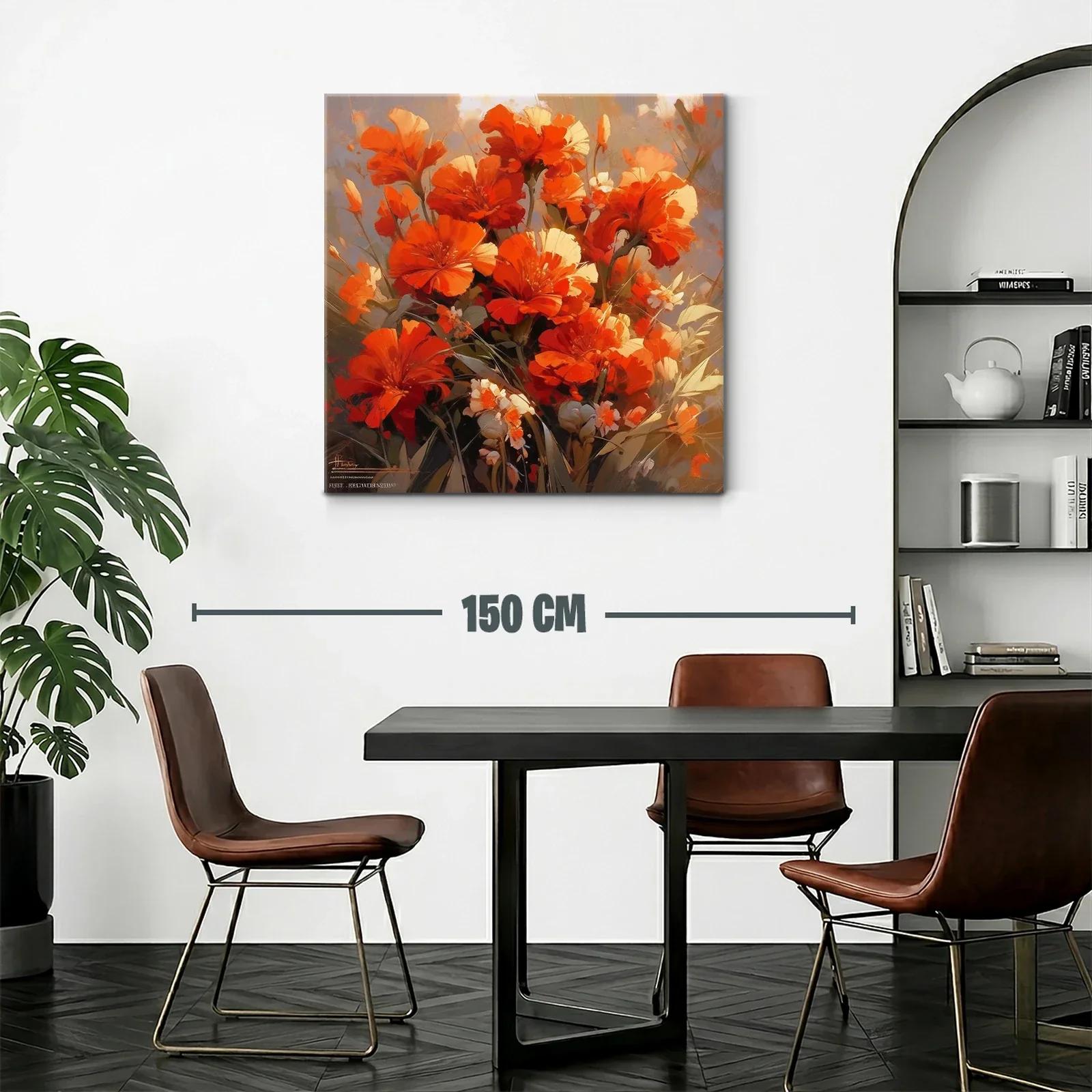 Flores vibrantes en tonos naranjas y cálidos — miniatura 2