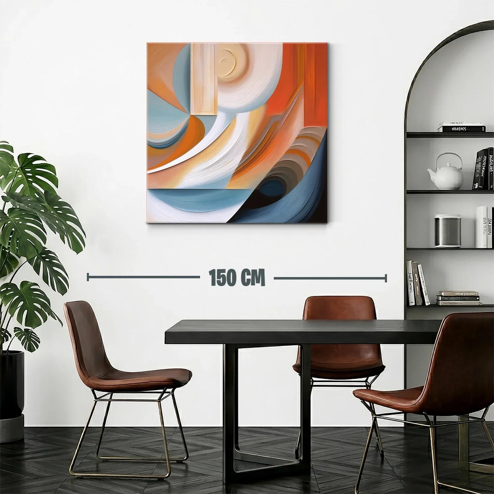 Composición abstracta con formas curvas y tonos cálidos — miniatura 2