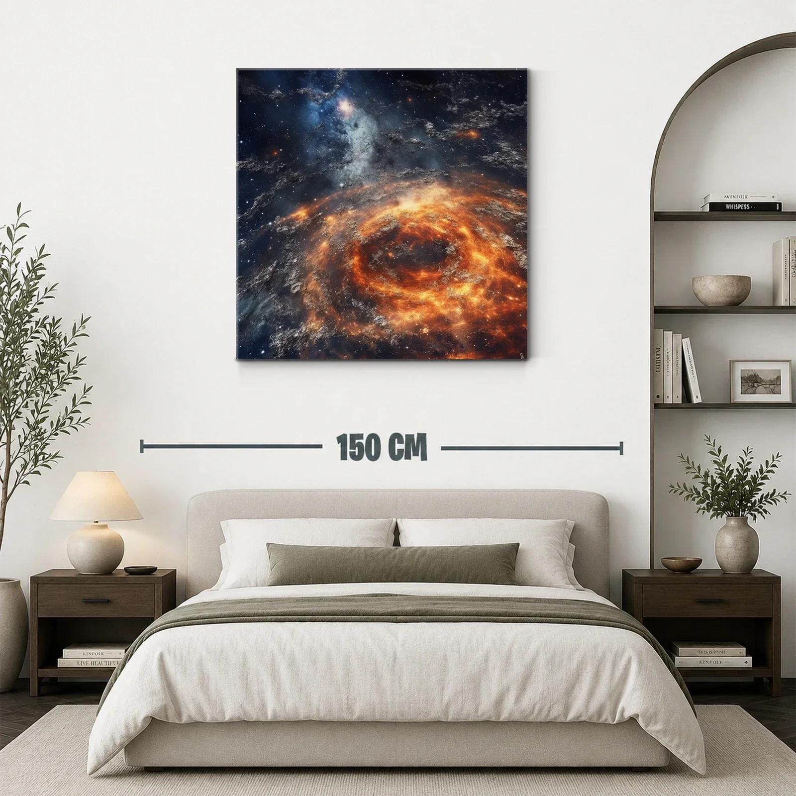 Galaxia en llamas con destellos cósmicos vibrantes — miniatura 3