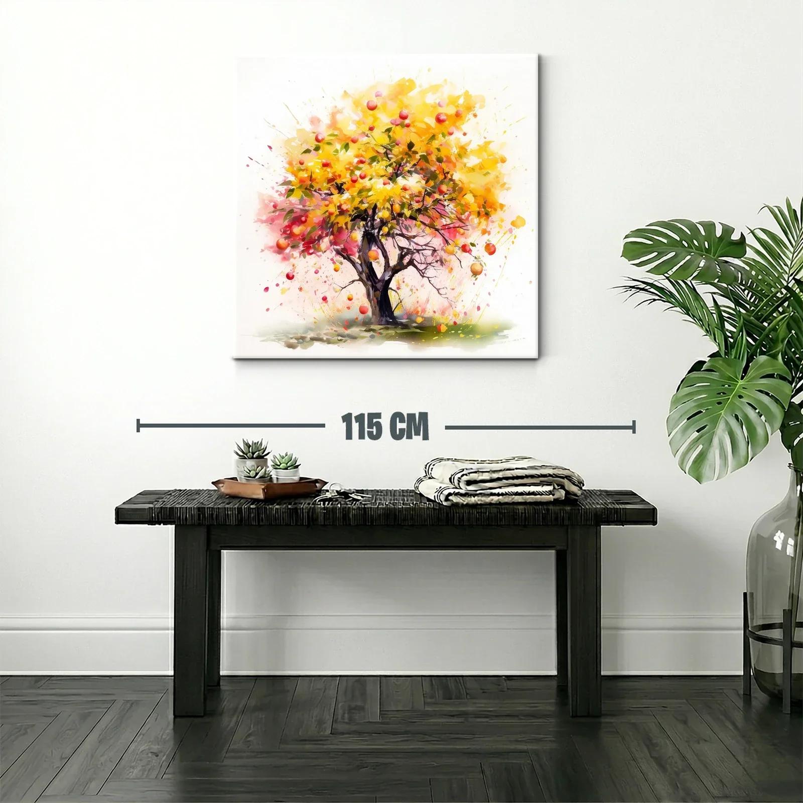 Árbol vibrante con frutos rojos y hojas doradas — miniatura 2