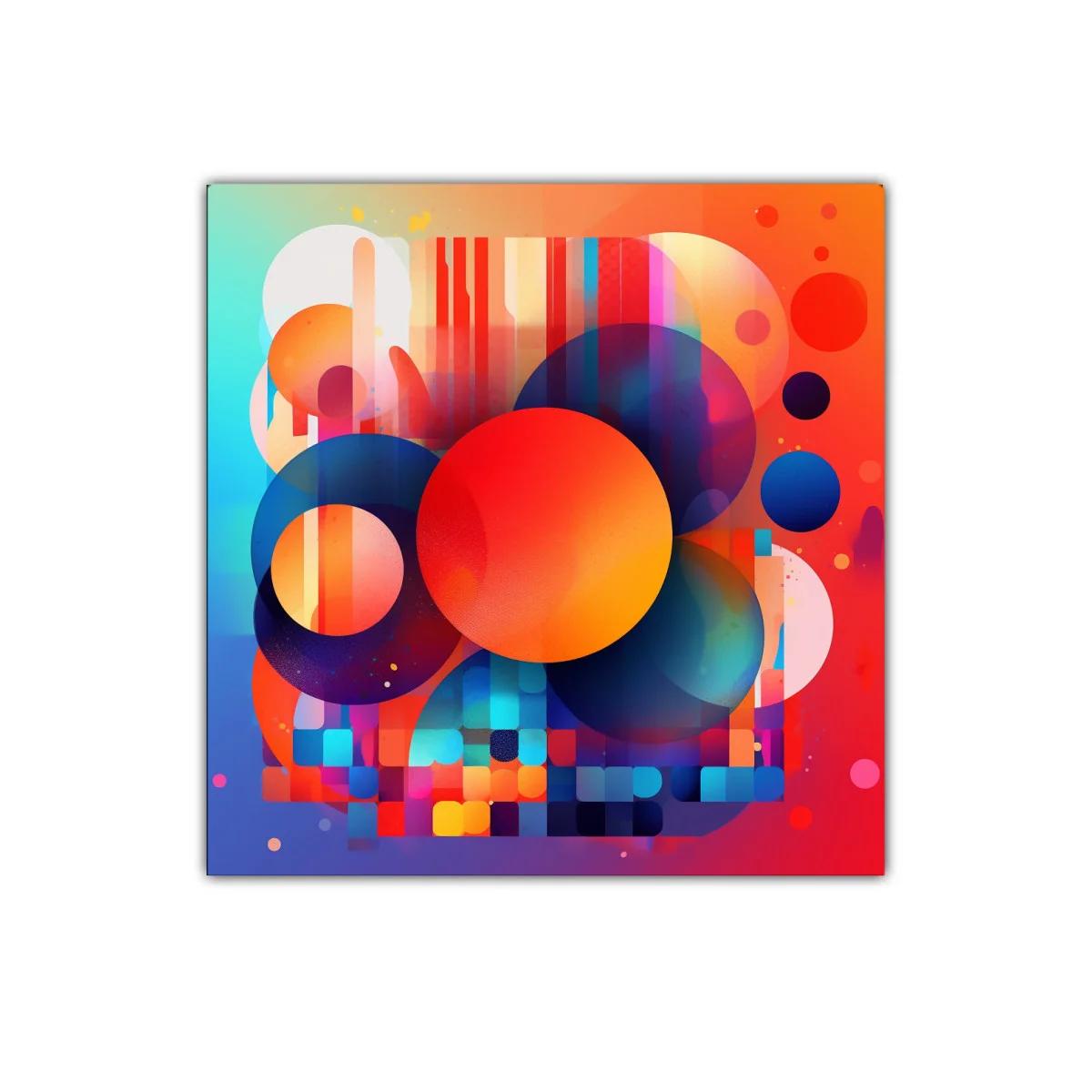 Composición Abstracta de Círculos Vibrantes y Formas Geométricas — imagen principal