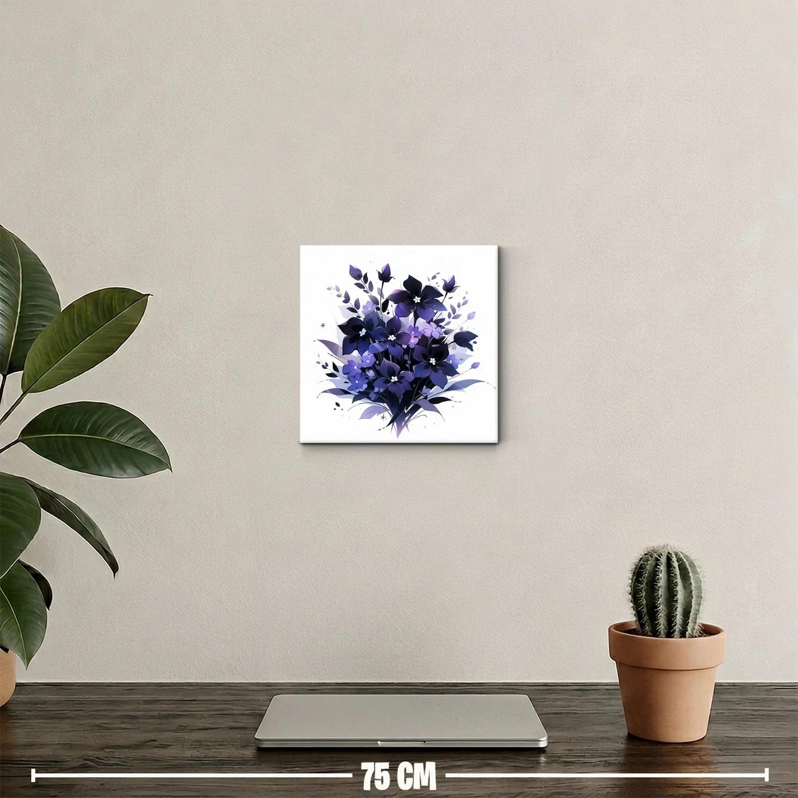 Ramo de flores en tonos morados y violetas — miniatura 2