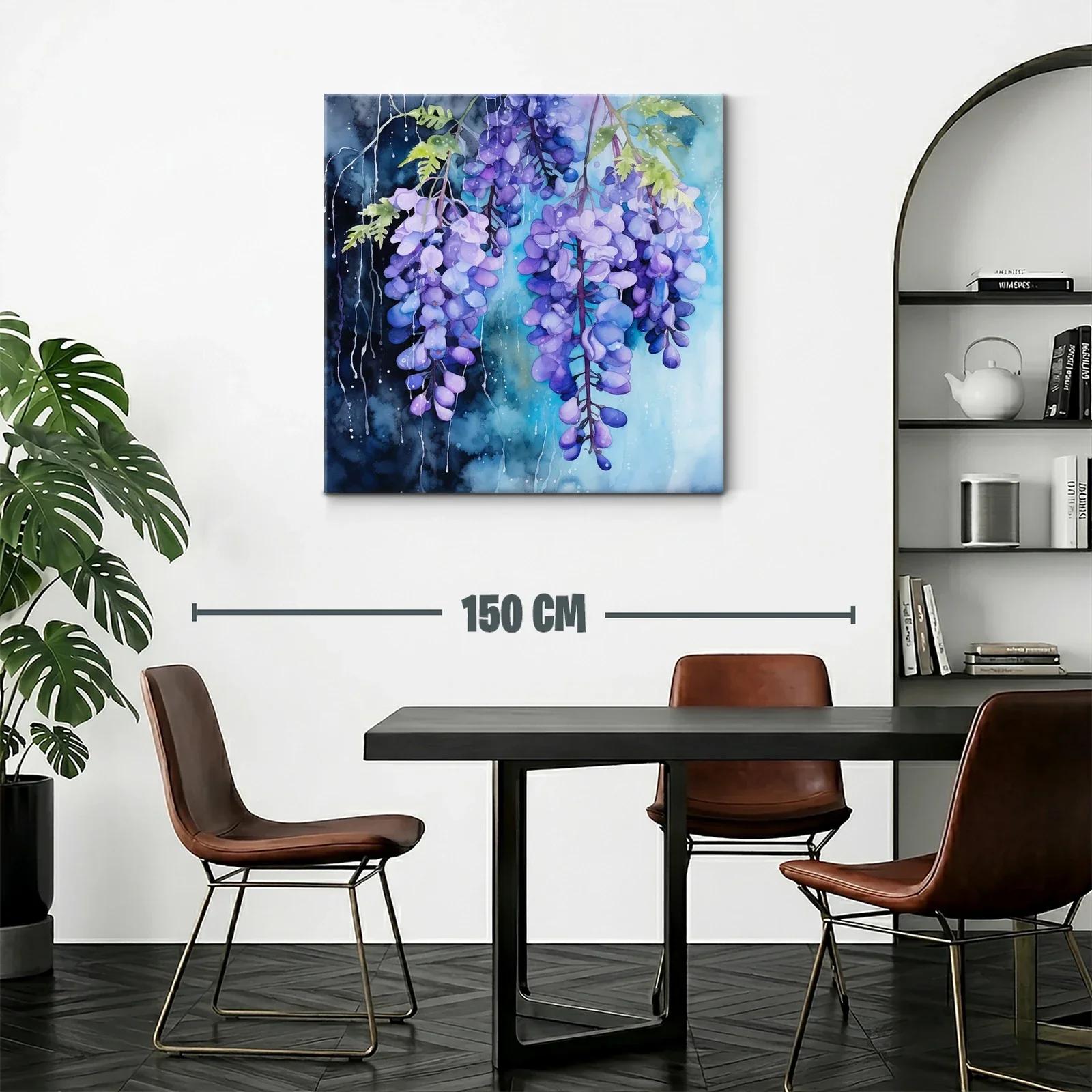 Flores de glicinia en tonos violetas y azules — miniatura 2