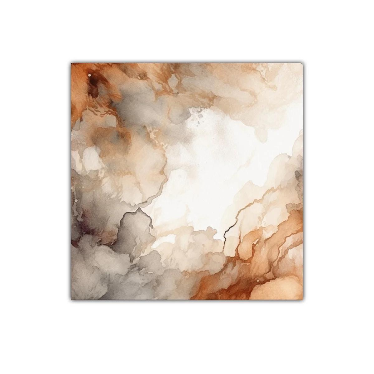 Cuadro decorativo abstracto en tonos tierra cálidos — miniatura 1