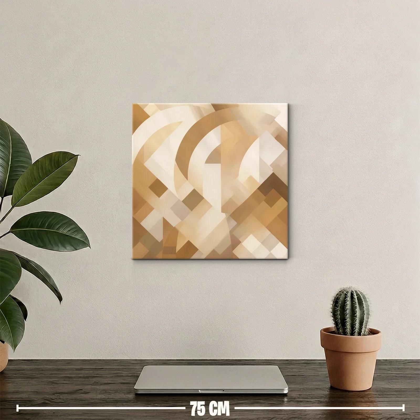 Composición geométrica en tonos tierra y beige — miniatura 2