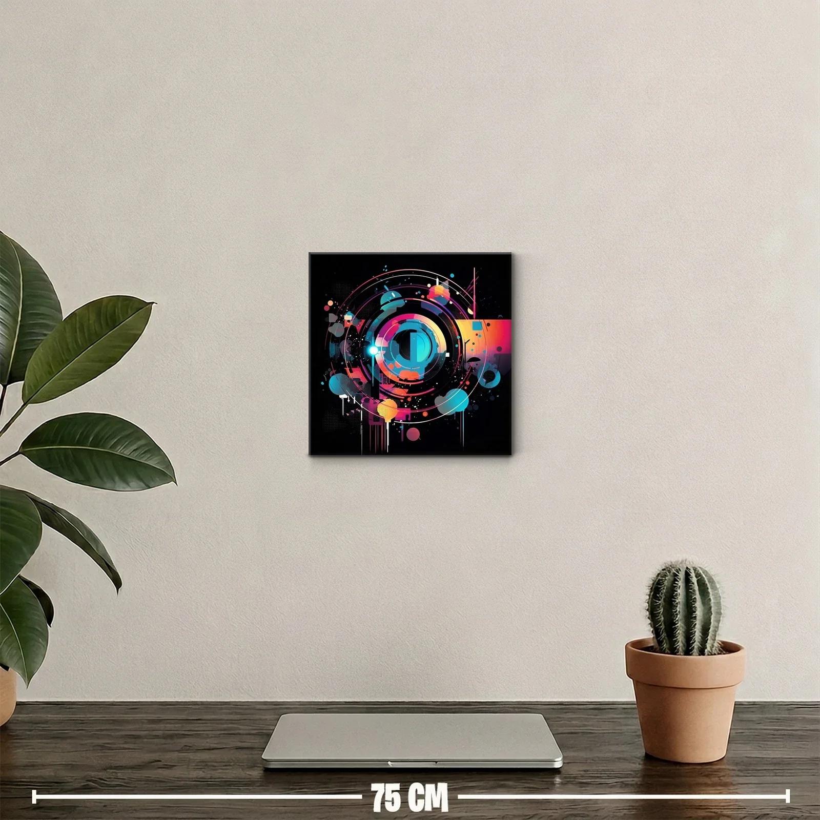 Composición abstracta con círculos y colores vibrantes — miniatura 2