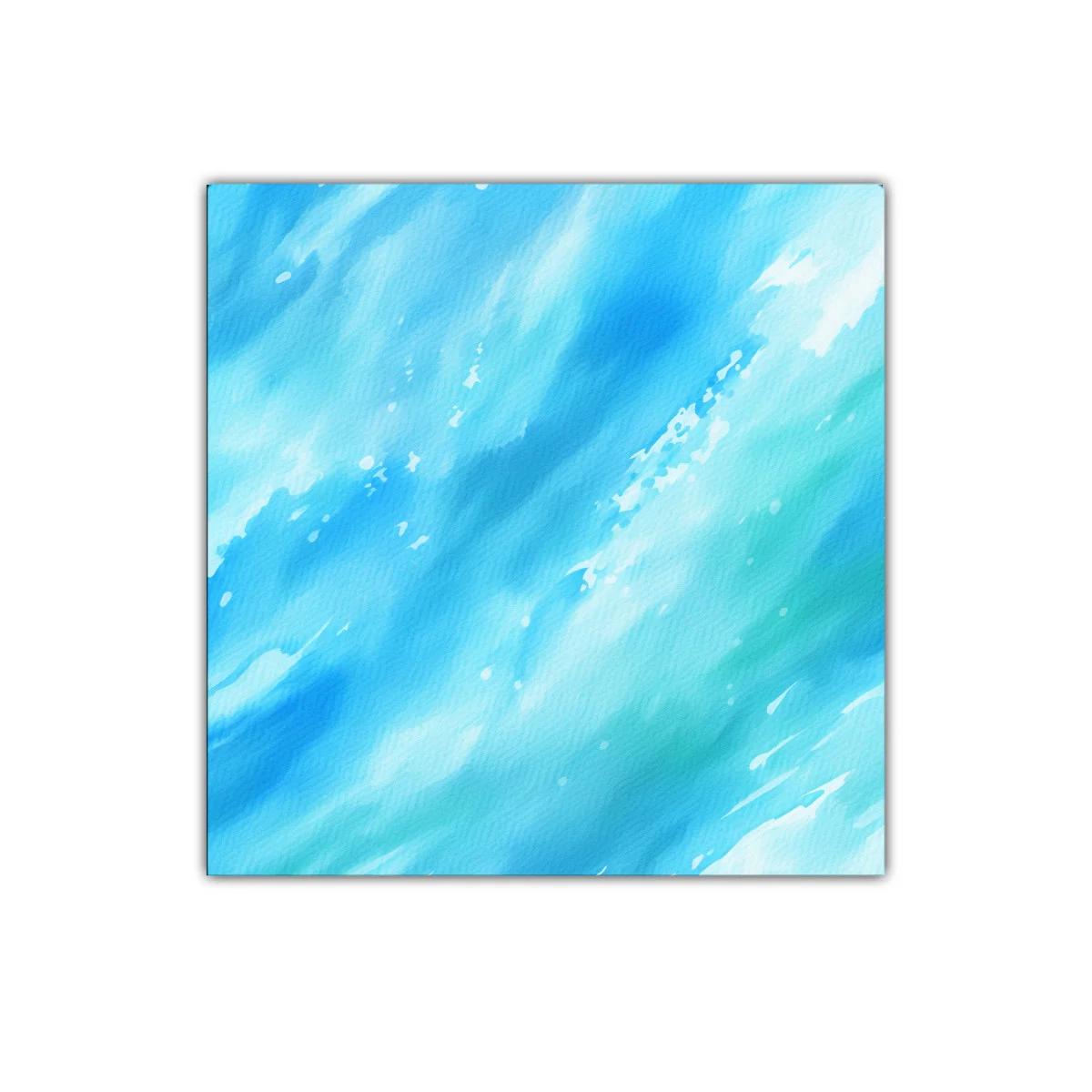 Cuadro decorativo en tonos azules con diseño abstracto fluido — miniatura 1