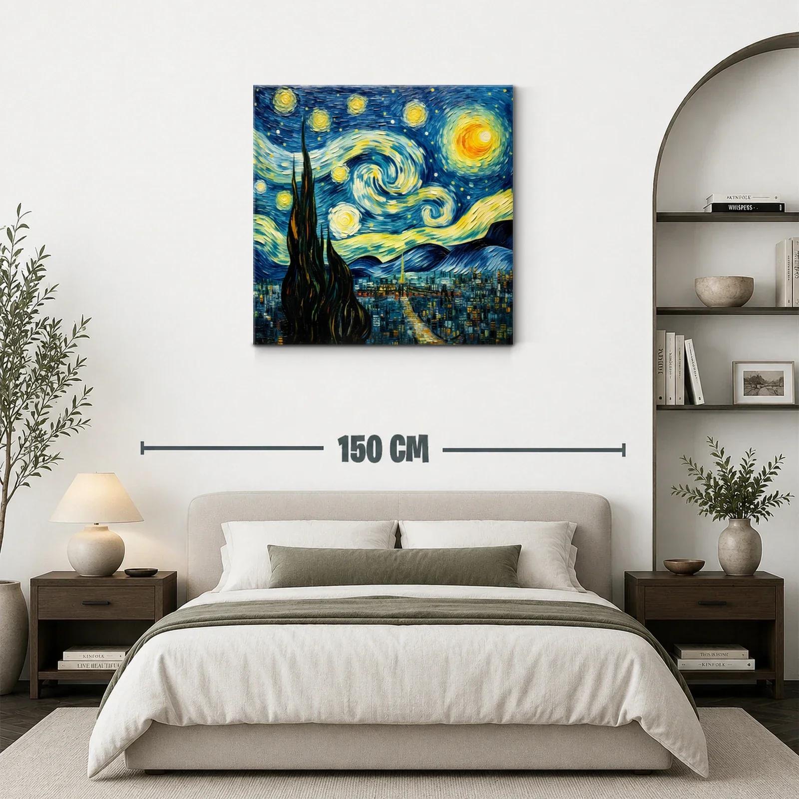 Cielo nocturno vibrante con espirales luminosas y estrellas — miniatura 3