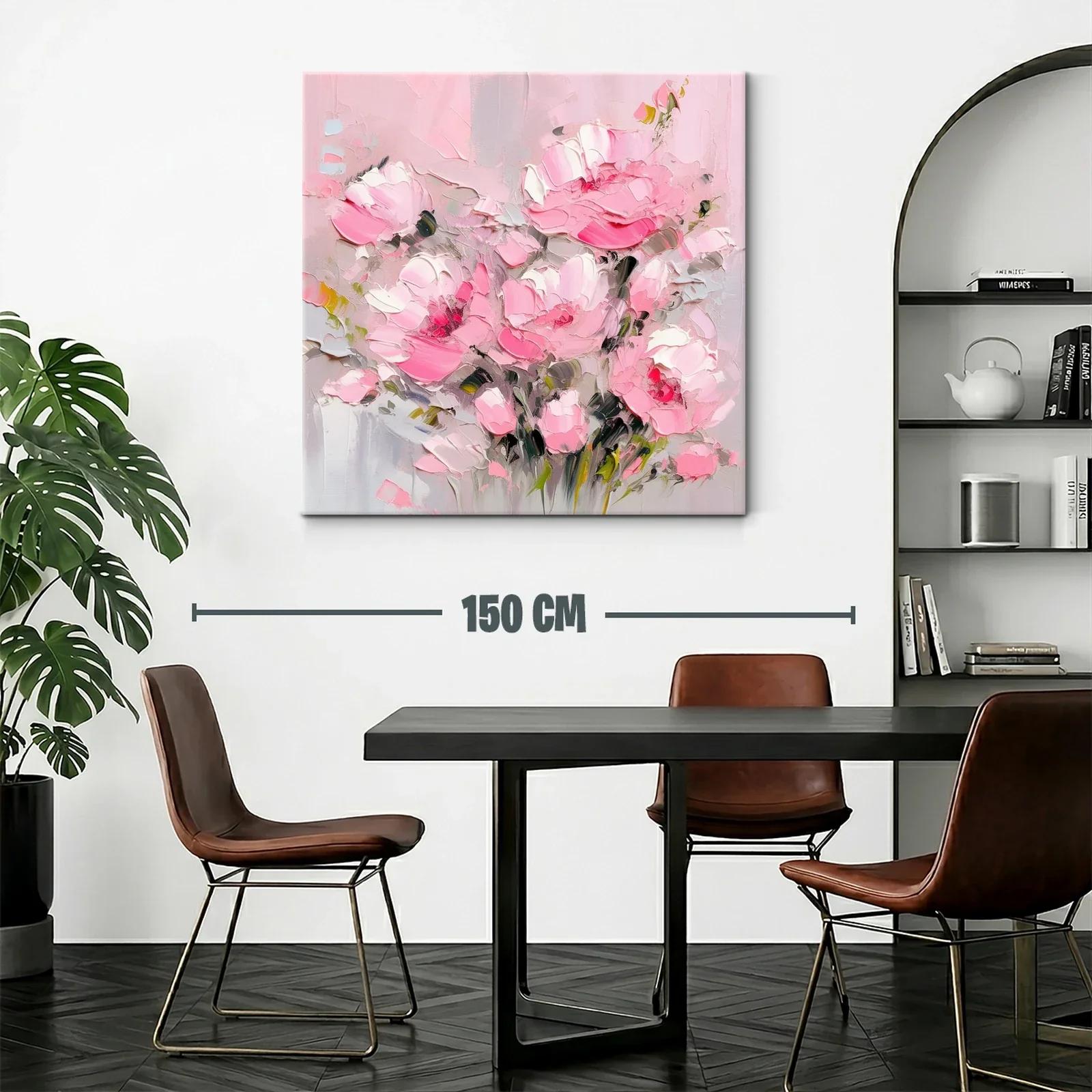 Cuadro con ramo de flores rosas en estilo moderno — miniatura 2