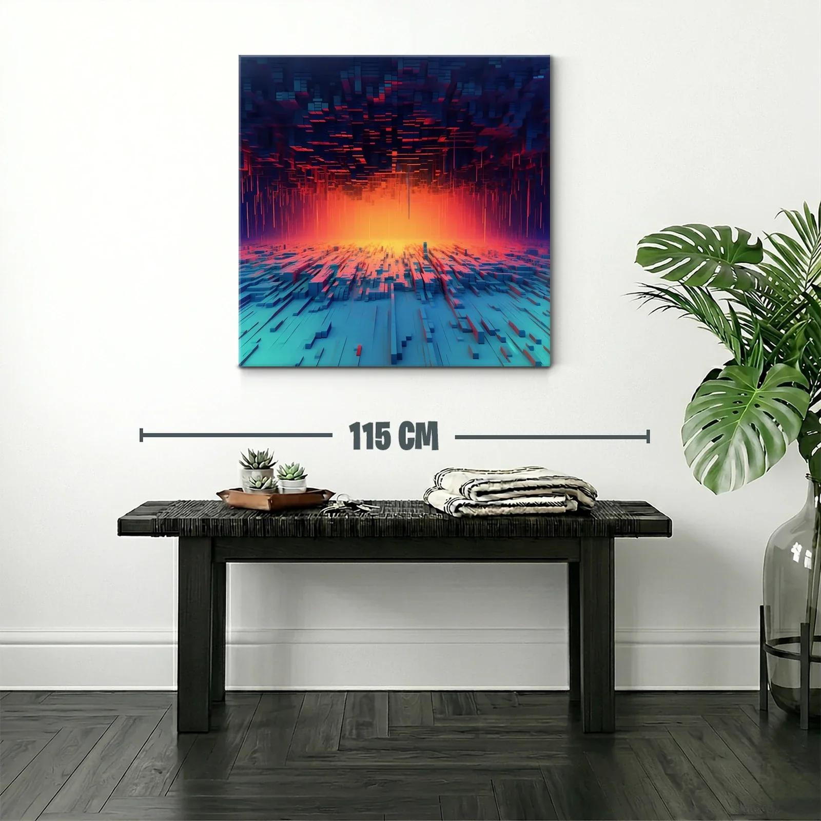 Paisaje abstracto futurista con luces intensas — miniatura 2