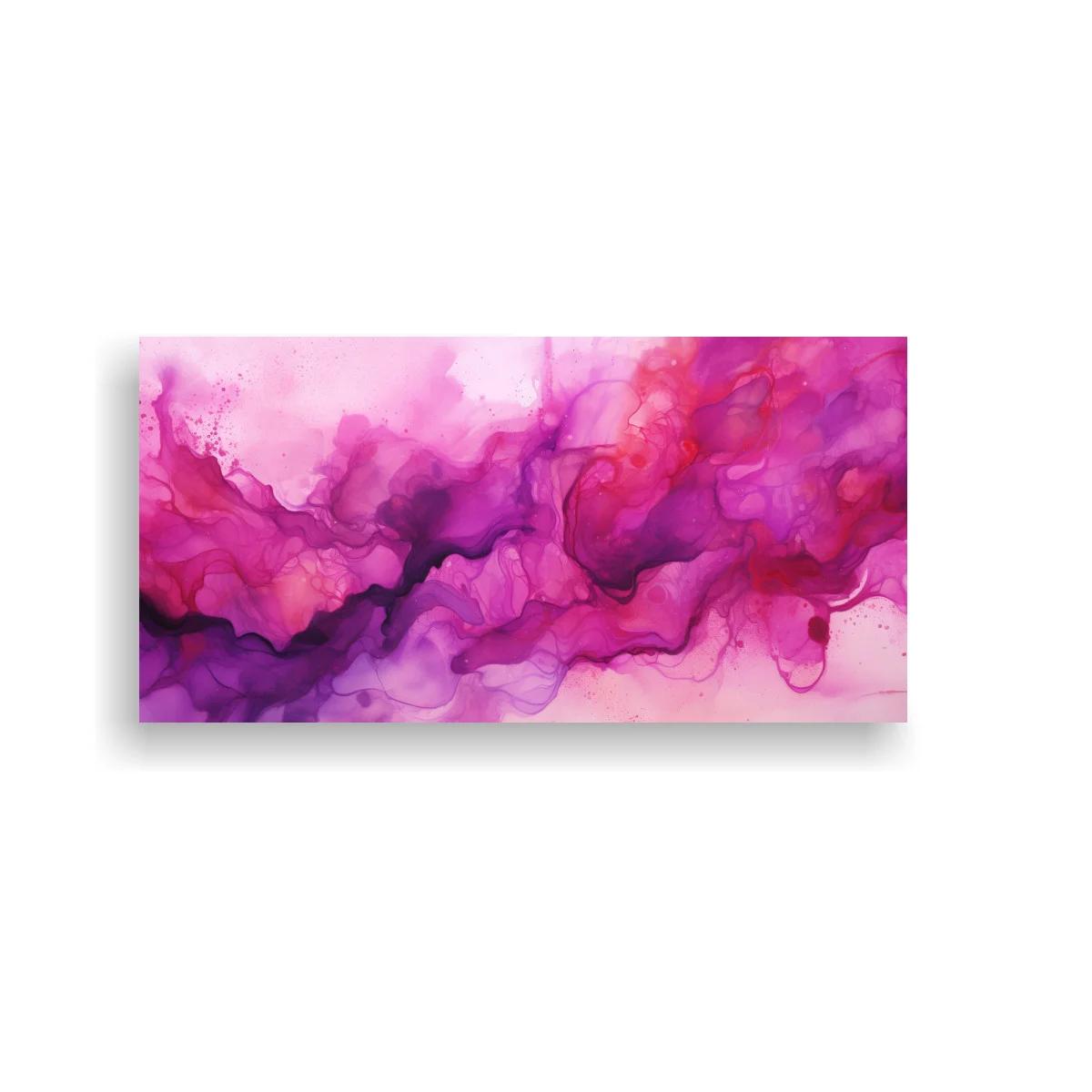 Cuadro nube de tinta rosa y morada con bordes vaporosos — imagen principal