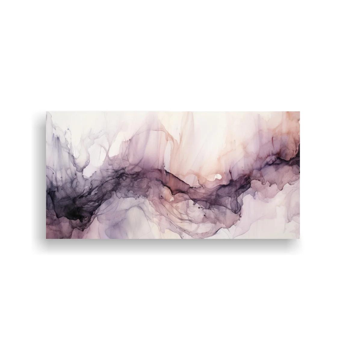 Cuadro abstracción de tinta fluida con ondas traslúcidas — imagen principal