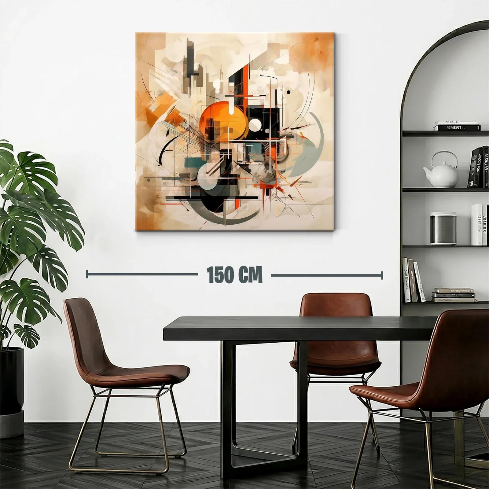 Composición abstracta con formas geométricas y tonos cálidos — miniatura 2
