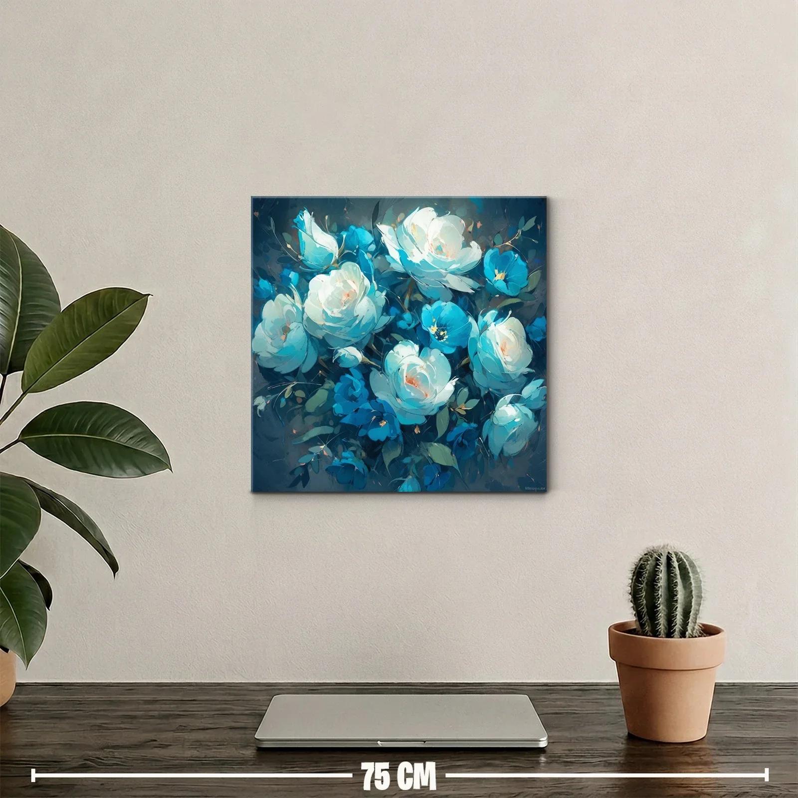 Naturaleza en calma con flores en tonos azul y blanco — miniatura 2