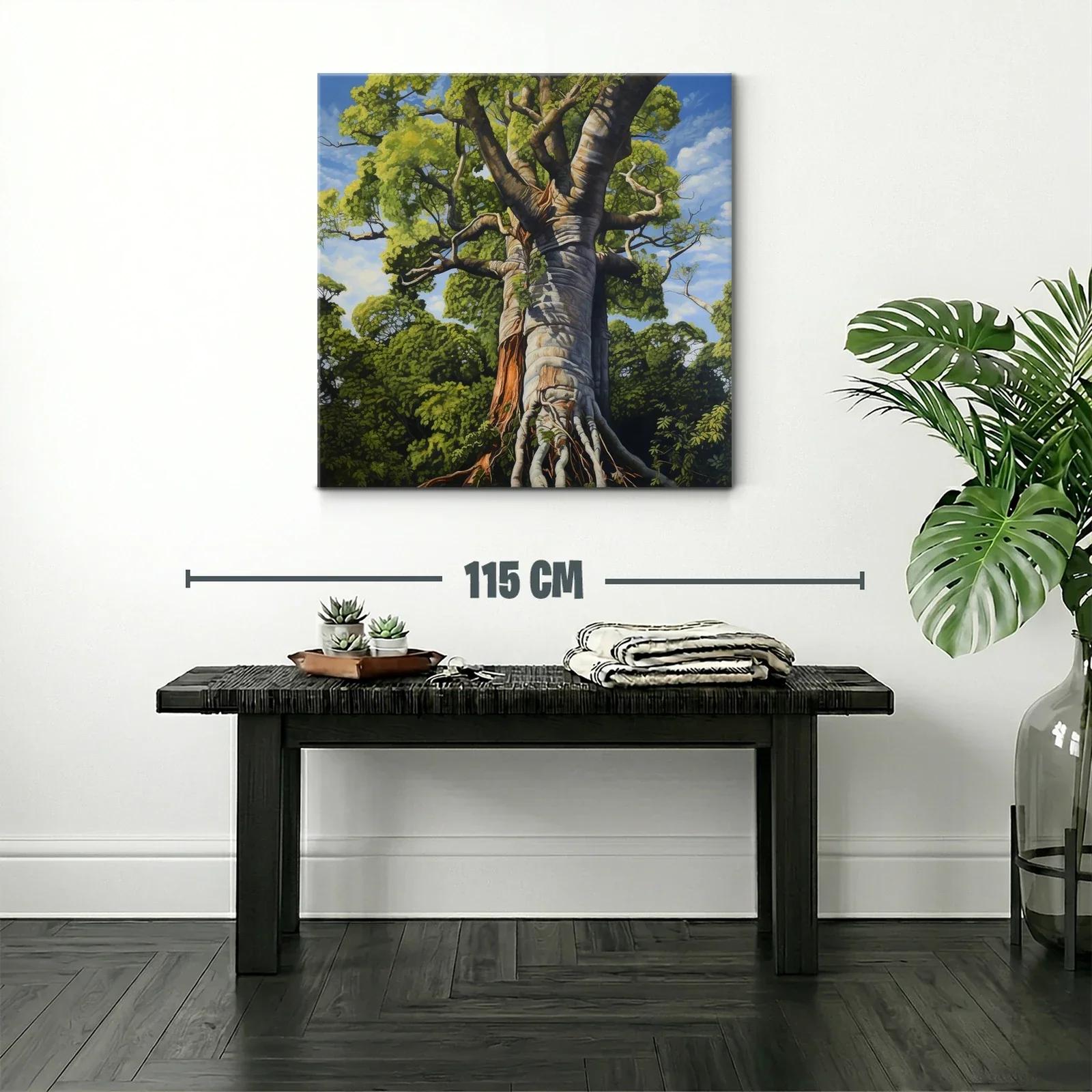 Impresionante árbol gigante en vibrantes tonos verdes y azules — miniatura 2