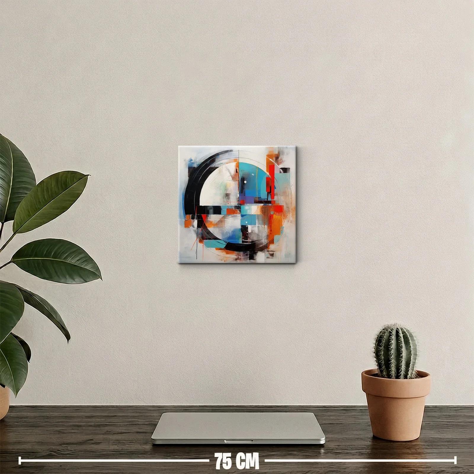 Composición abstracta con formas circulares y colores vivos — miniatura 2