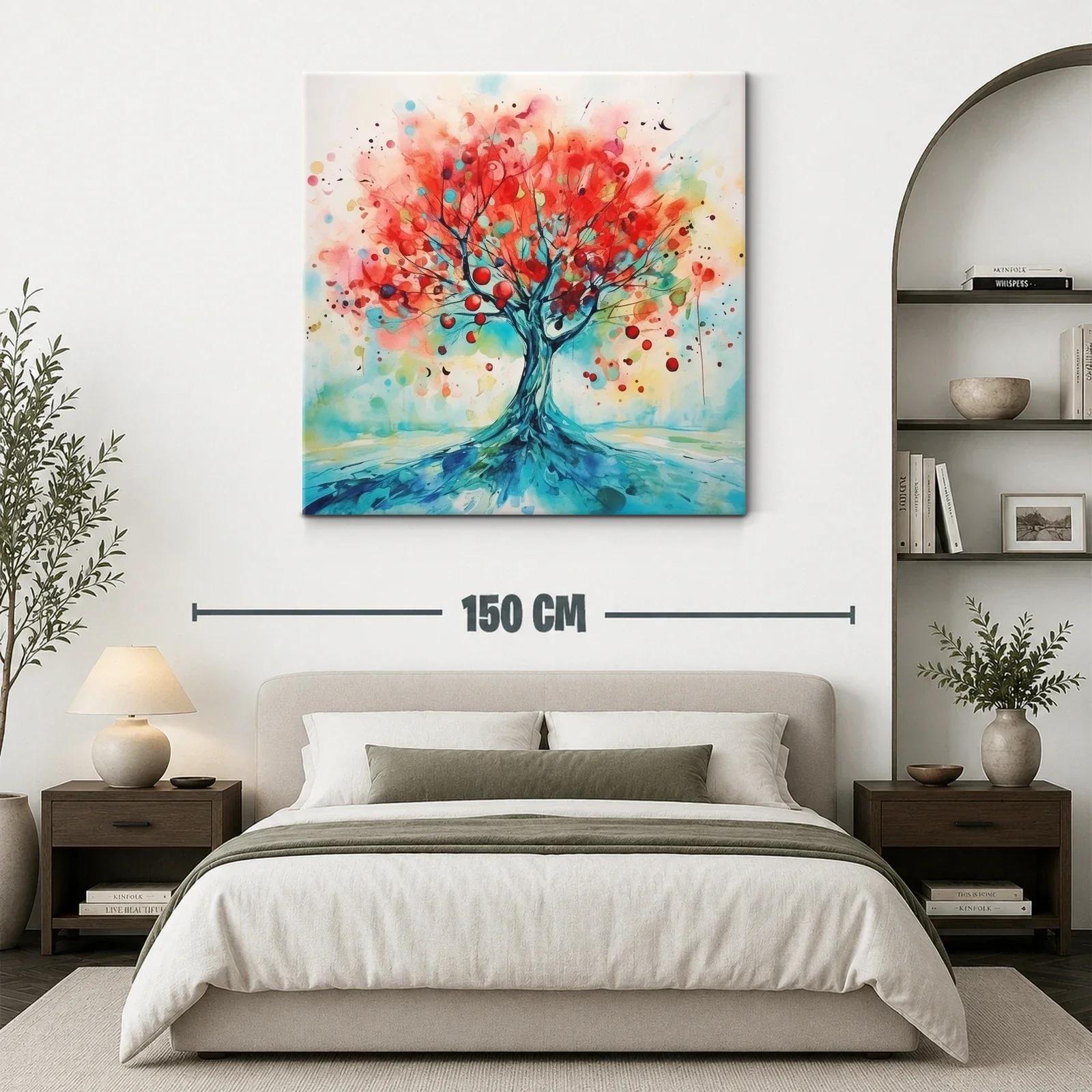 Árbol vibrante en tonos cálidos y fríos — miniatura 3
