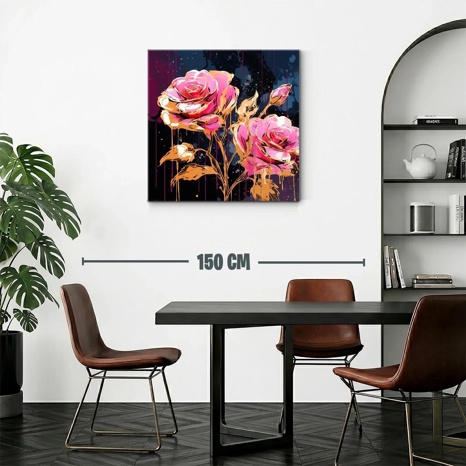 Rosas vibrantes en tonos dorados y rosas intensos — miniatura 2