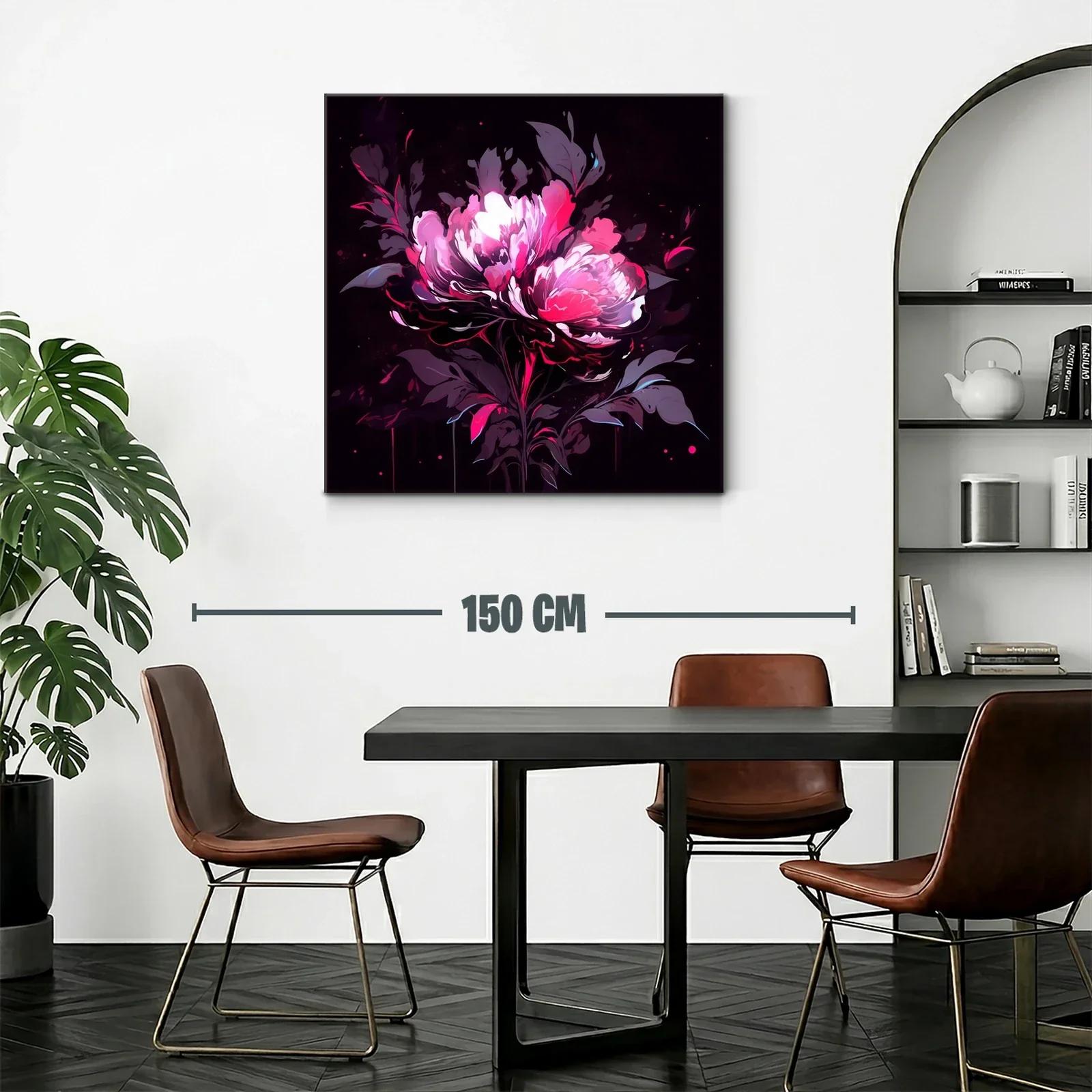Flor vibrante en tonos rosa y púrpura sobre fondo oscuro — miniatura 2