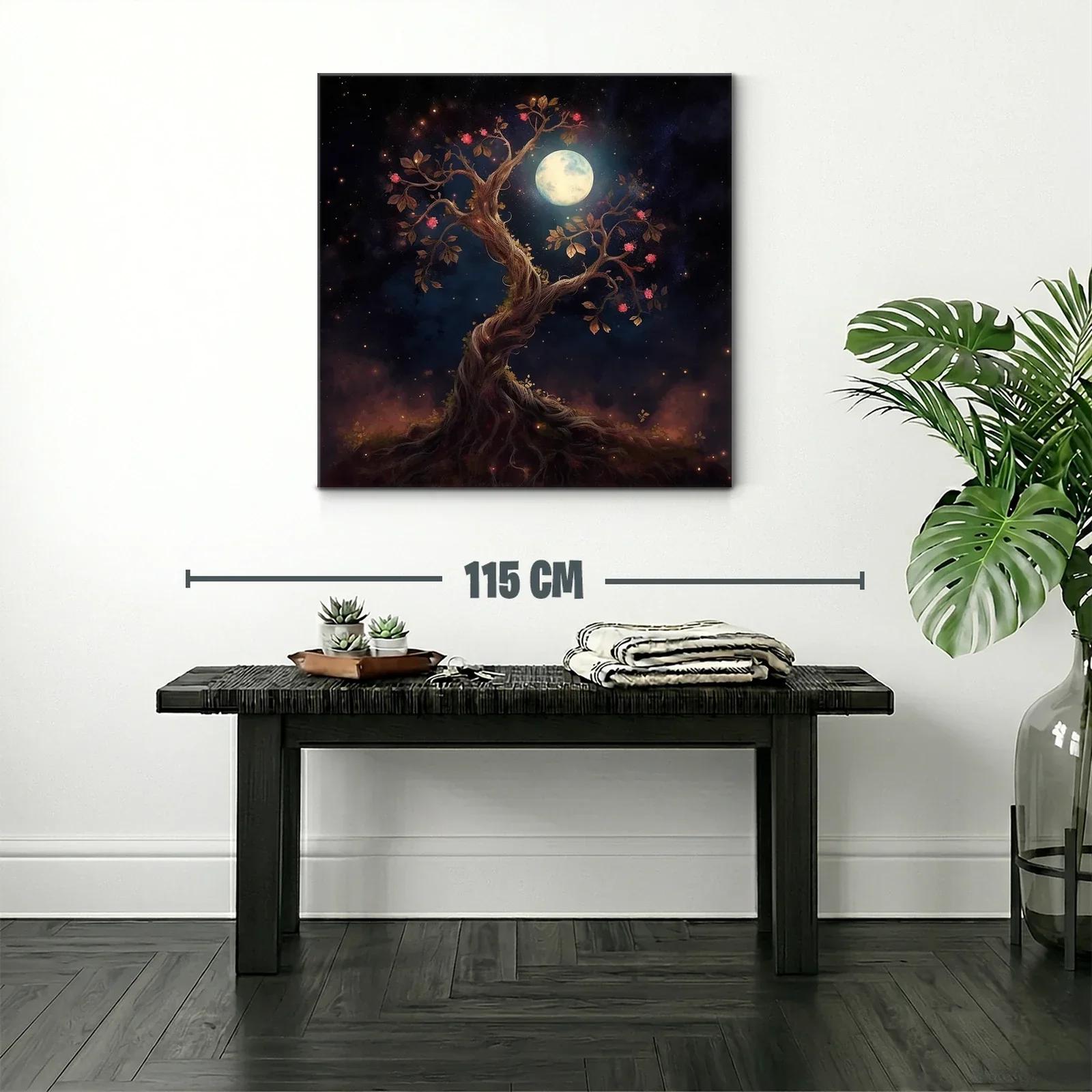 Árbol encantado bajo la luz de la luna llena — miniatura 2
