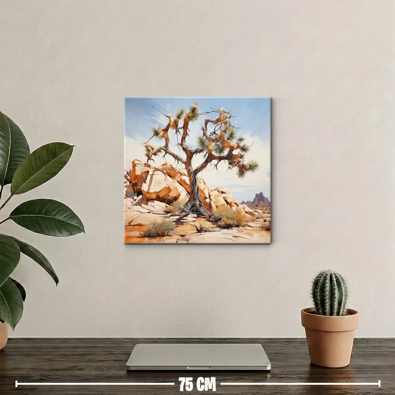 Árbol solitario en paisaje desértico iluminado al sol — miniatura 2