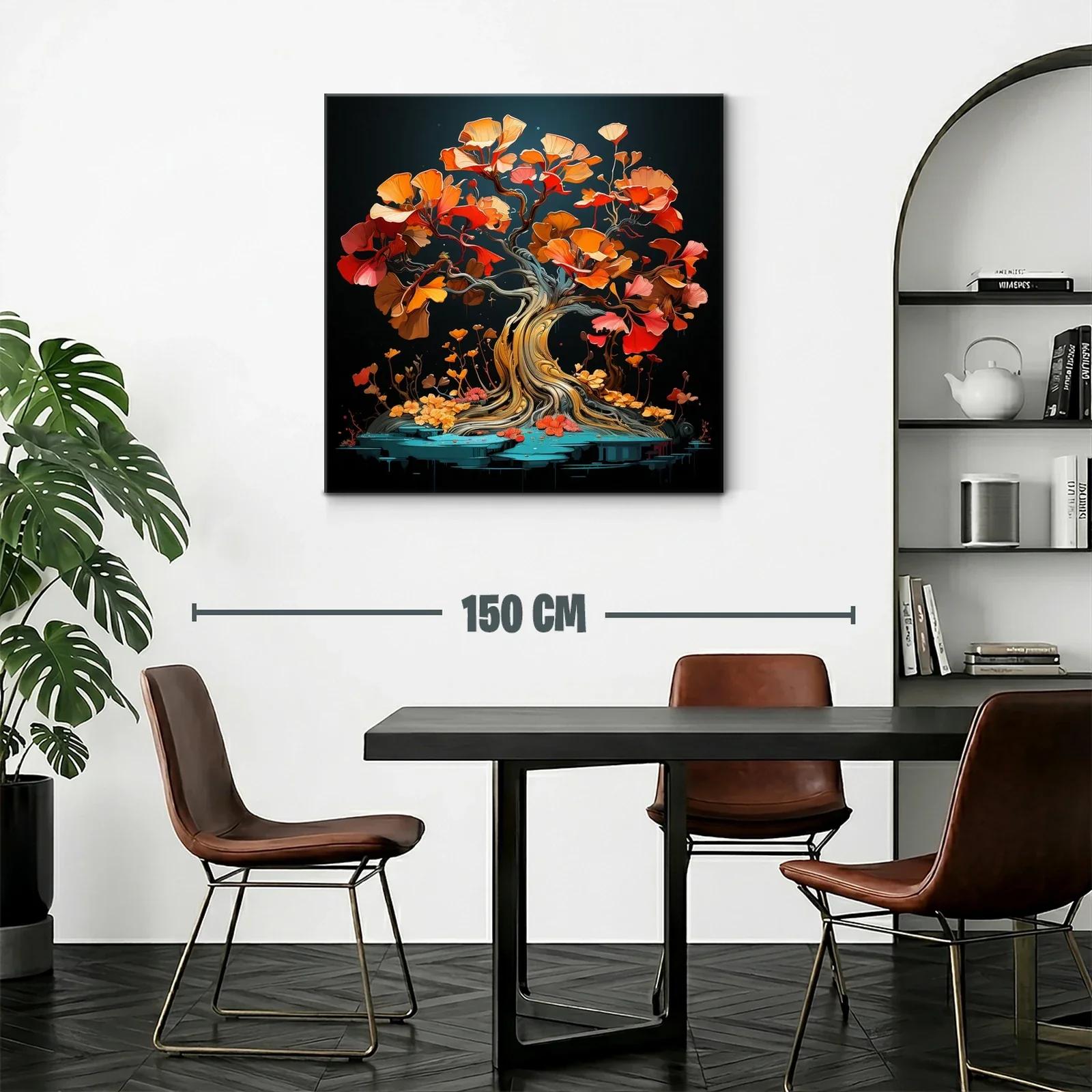 Árbol mágico con hojas en tonos cálidos y vibrantes — miniatura 2
