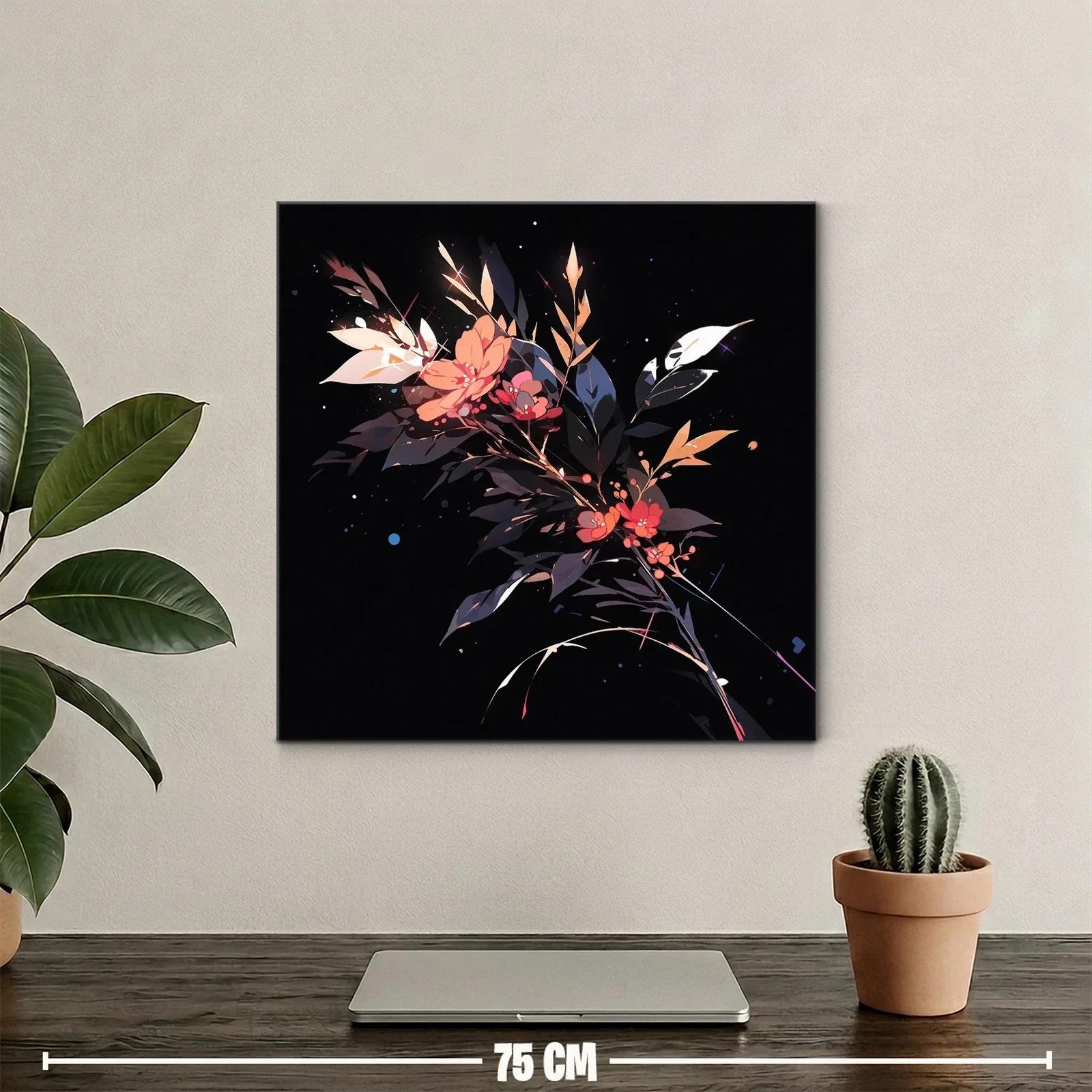 Composición floral con contrastes cálidos y oscuros — miniatura 2