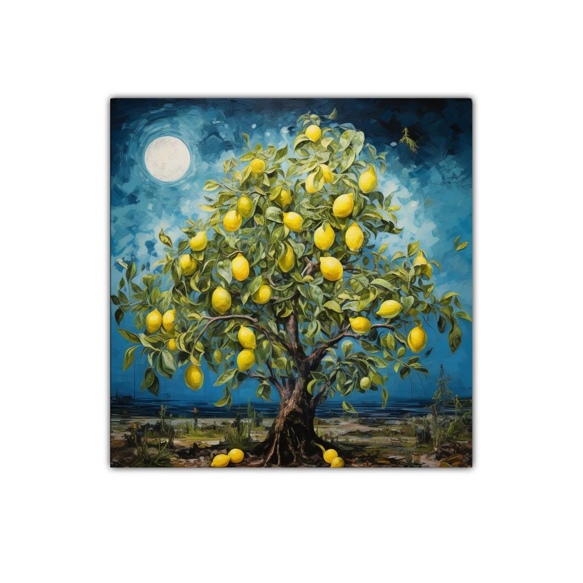 Árbol de Limones en Noche de Luna Llena — miniatura 1
