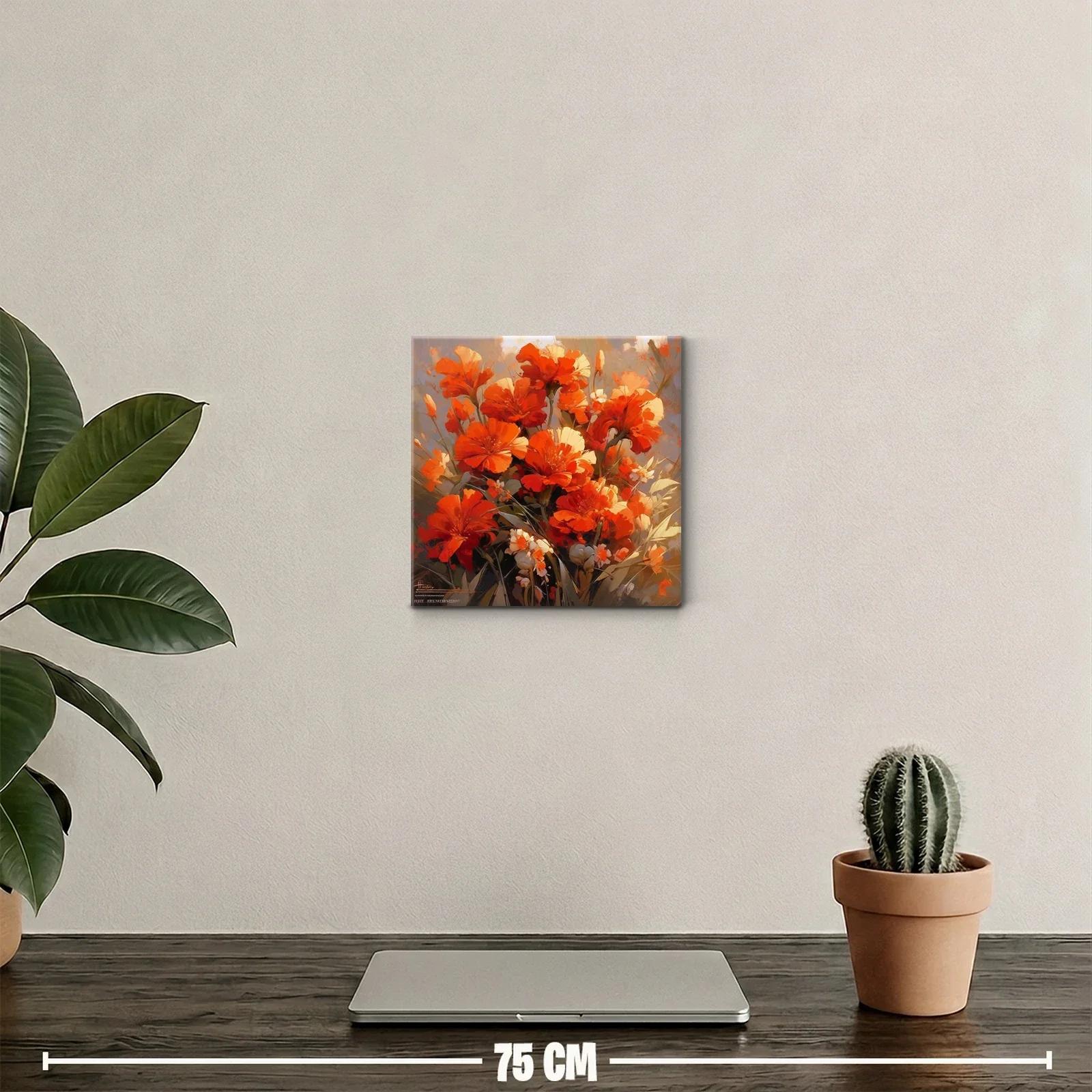 Flores vibrantes en tonos naranjas y cálidos — miniatura 2