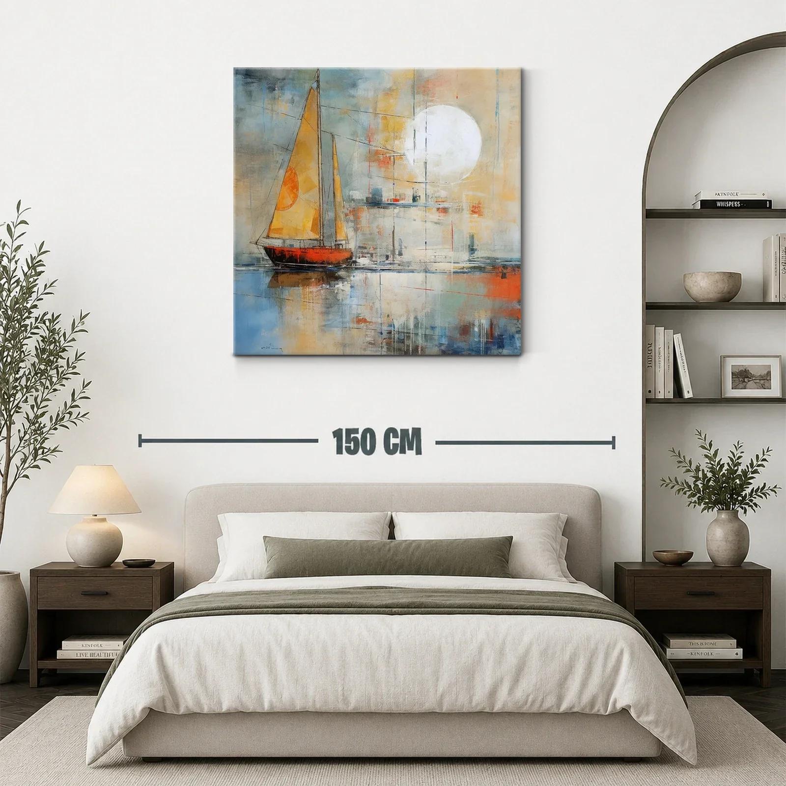 Barco de vela en atmósfera brillante y abstracta — miniatura 3