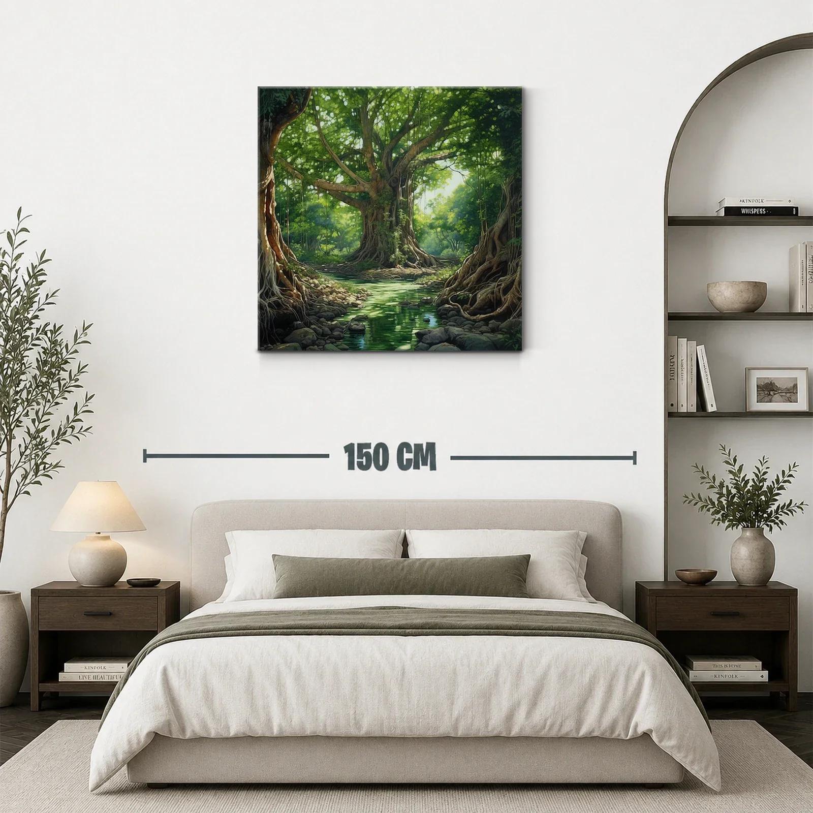 Bosque místico de árboles milenarios y río sereno — miniatura 3