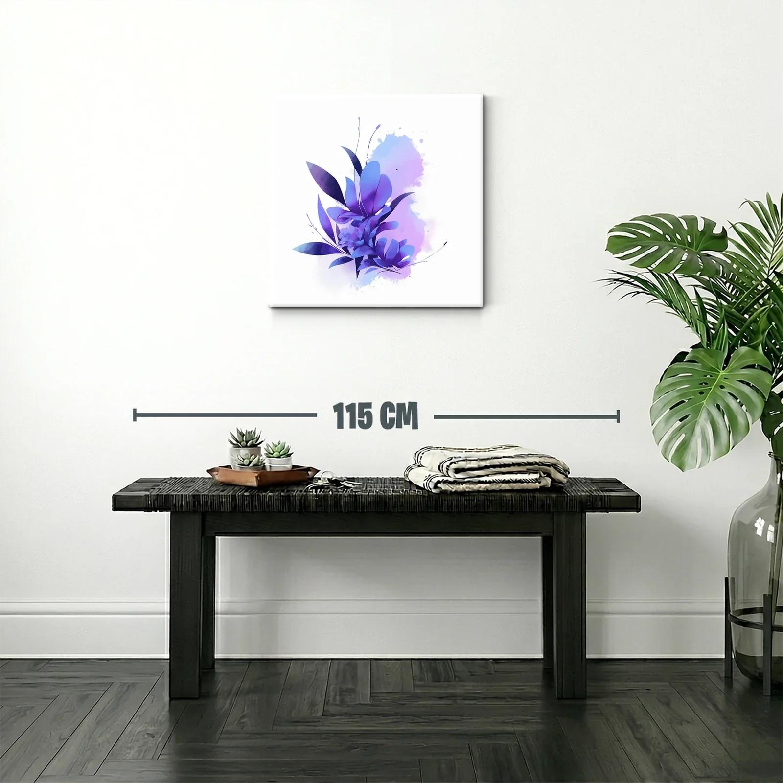 Composición floral en tonos violetas y azules suaves — miniatura 2