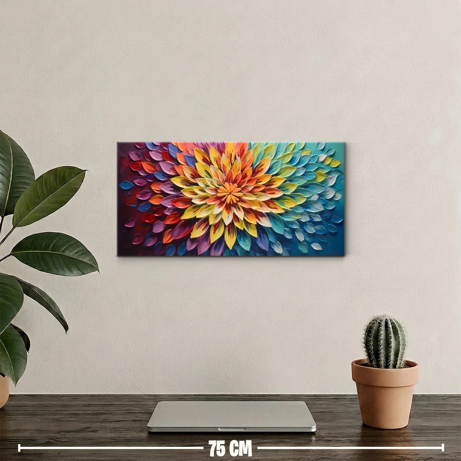 Cuadro dalia radial de pétalos superpuestos — miniatura 2