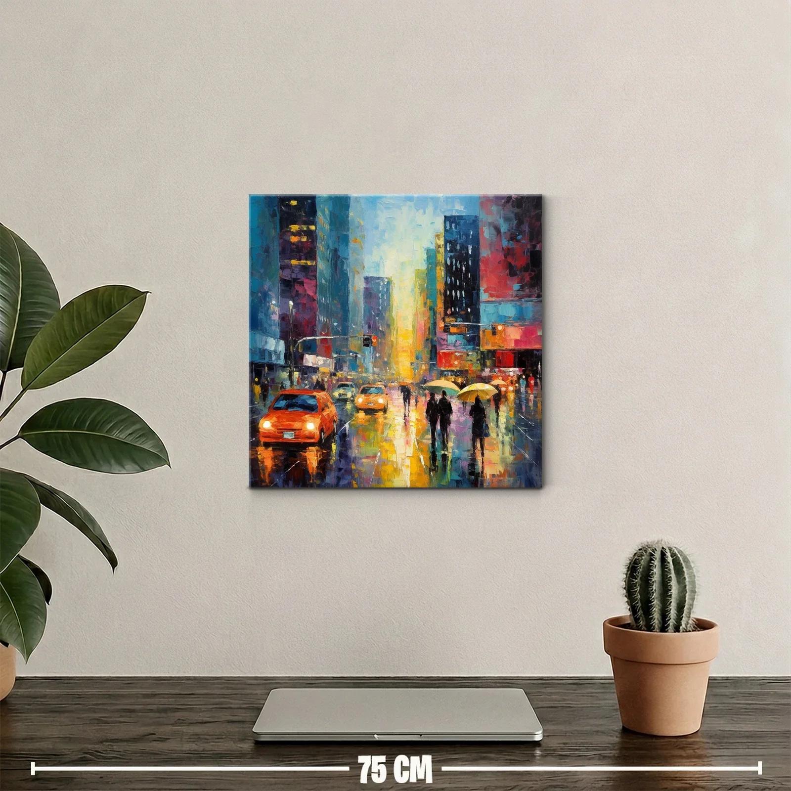 Atardecer urbano con luces y reflejos vibrantes — miniatura 2