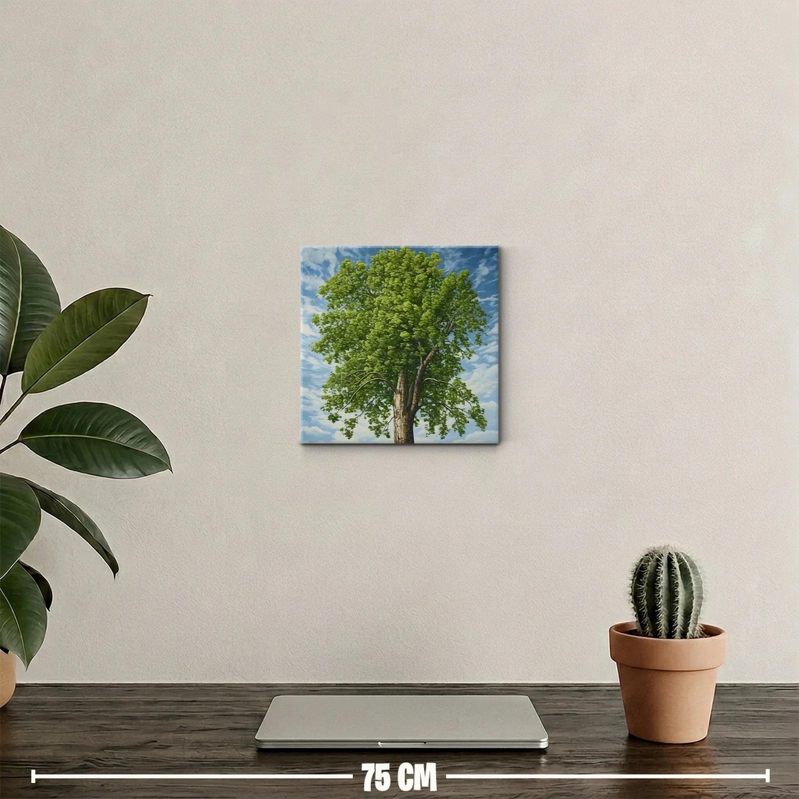 Cuadro decorativo árbol frondoso con cielo azul — miniatura 2